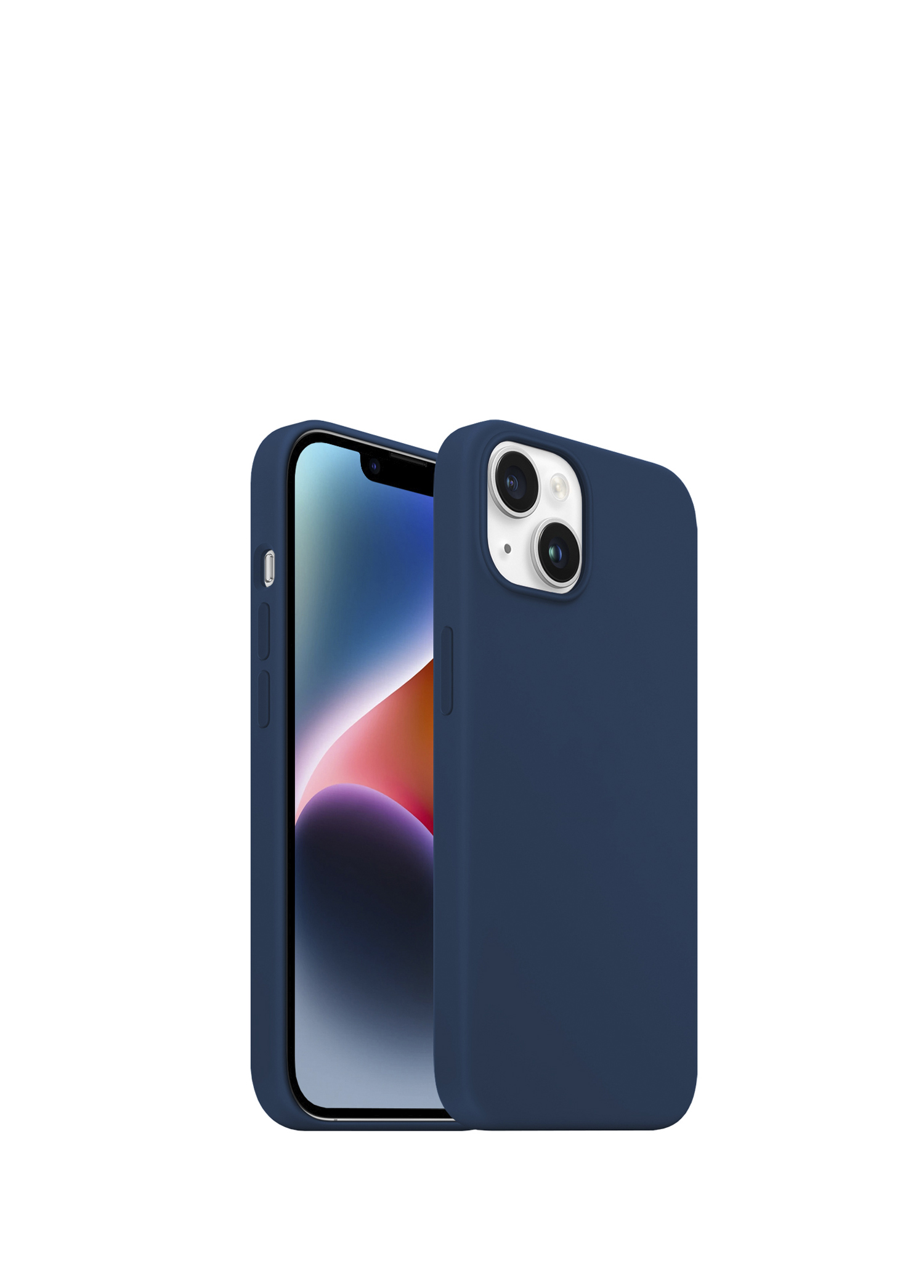 iPhone 14 Rubber Navy Blue Fit Plastik Kılıf