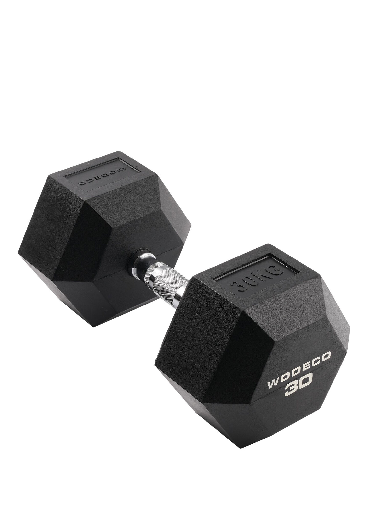 Rubber Hex Siyah Kauçuk Altıgen Dambıl 30 kg
