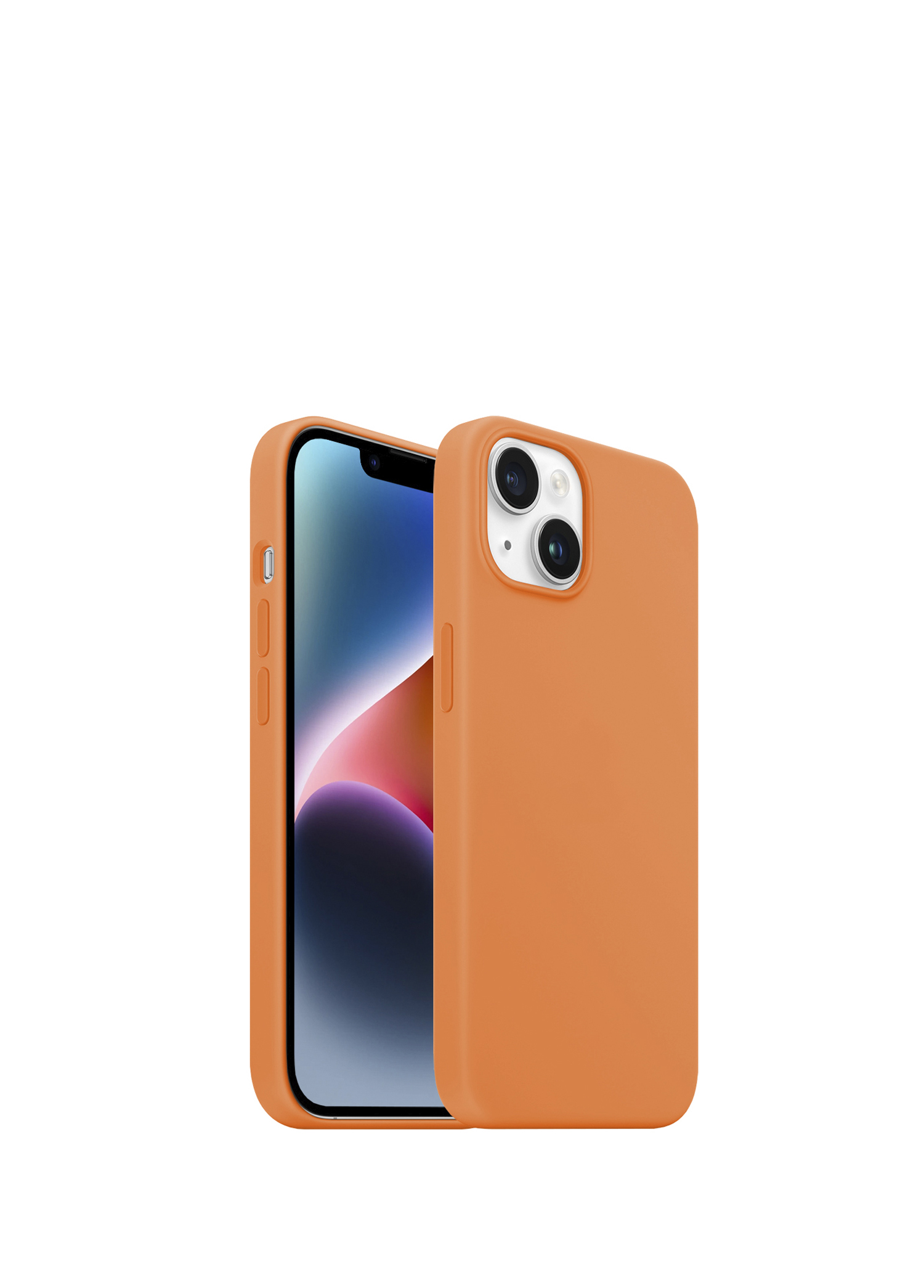 iPhone 14 Rubber Light Orange Fit Plastik Kılıf