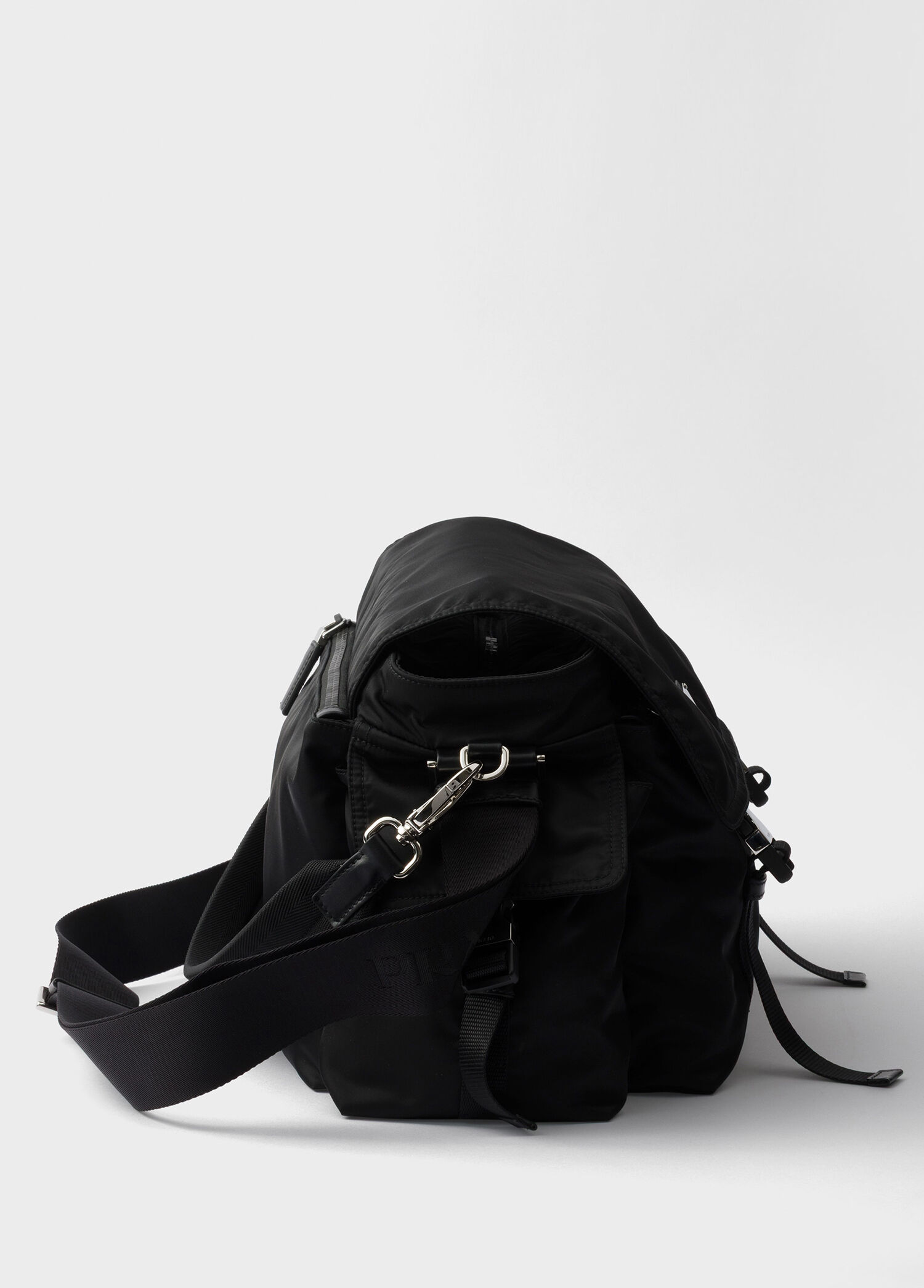 Black Prada Black Men Explore Black Re-Nylon and Leather Men's