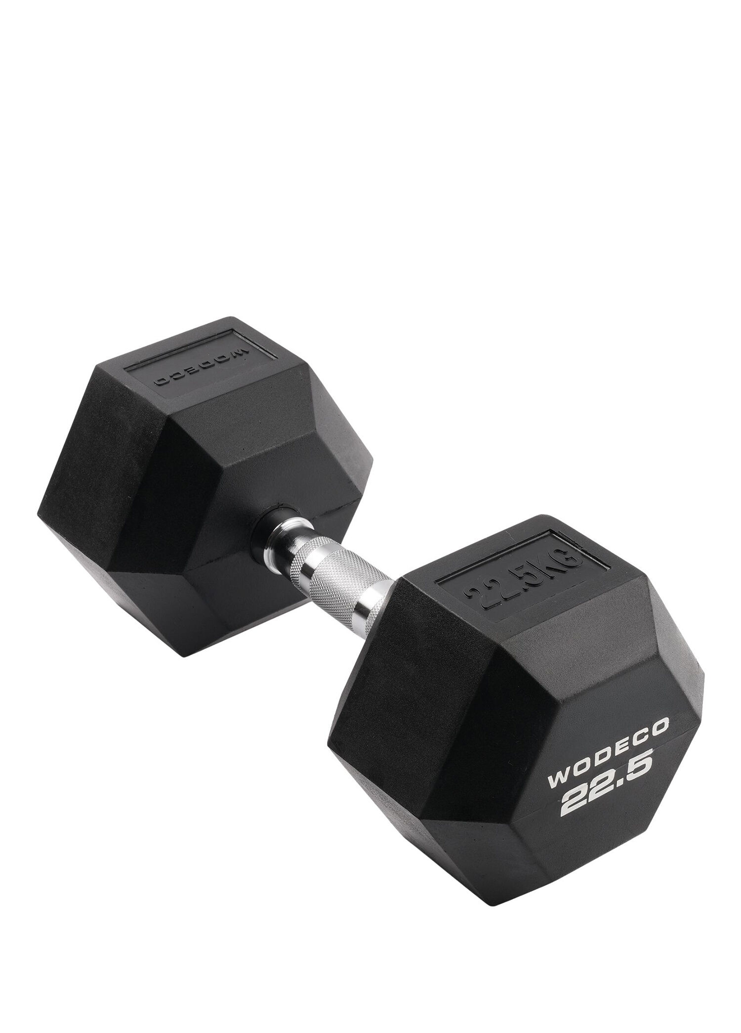Rubber Hex Siyah Kauçuk Altıgen Dambıl 22,5 kg
