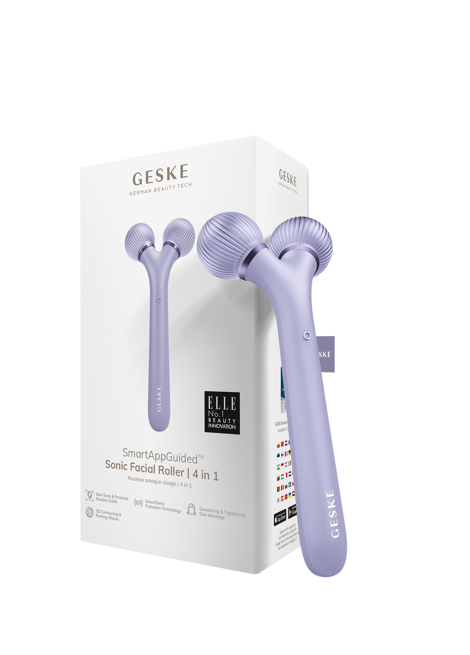 Sonic Facial Body Roller Mor Titreşimli Yüz Şekillendirici ve Vücüt Bakım Roller Cihazı