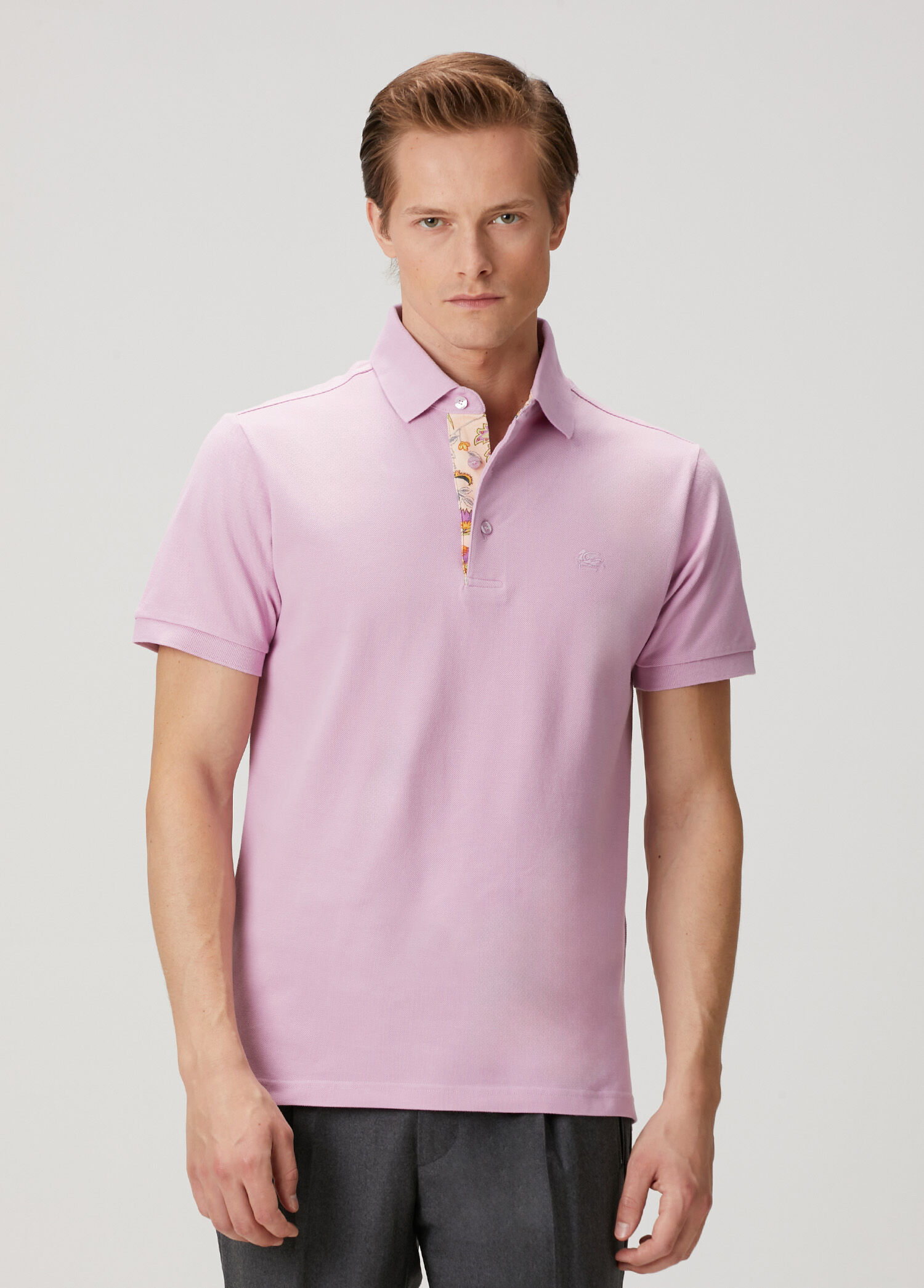 Pembe Polo Yaka T-shirt