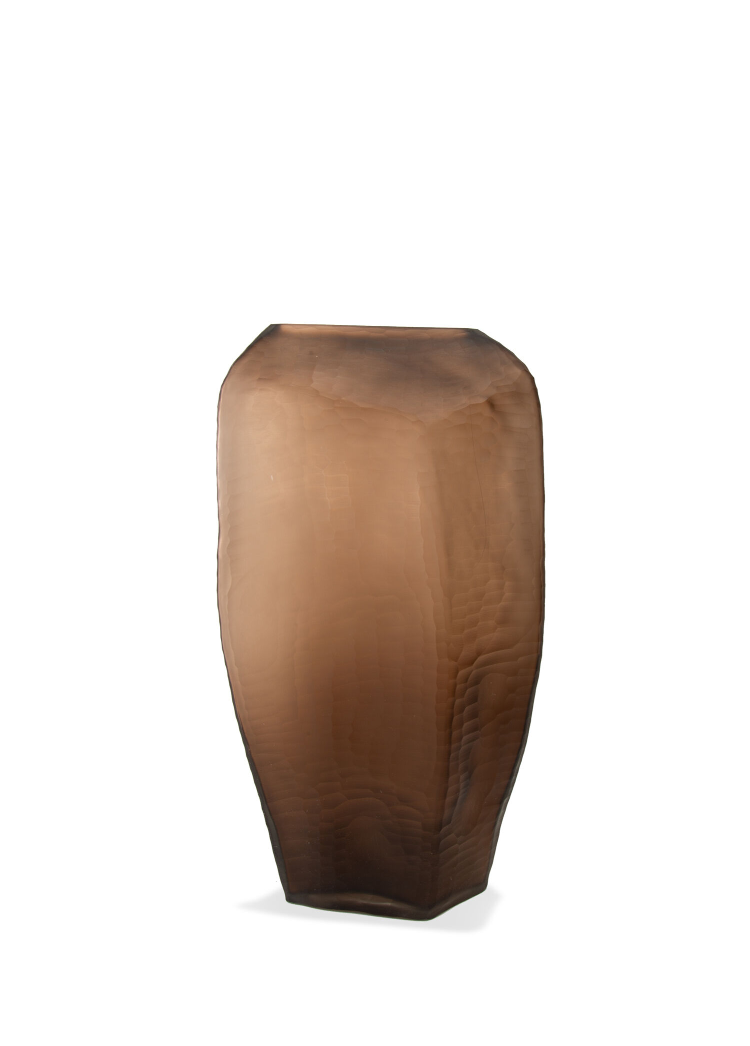 Ren Home - Organic Carved Vazo - Kahve