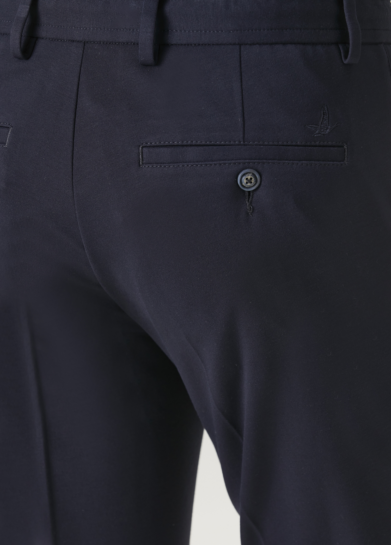Lacivert Örme İnce Spor Pantolon_4