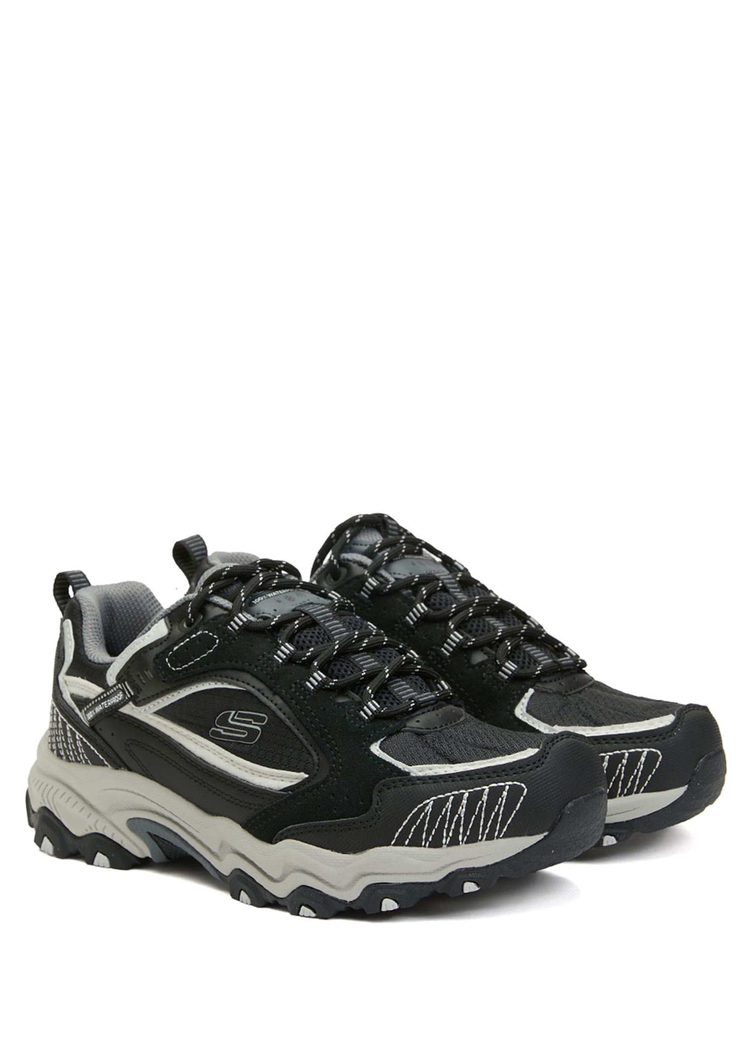 Skechers Stamina At Keamano Siyah Kadın Deri Sneaker Siyah-Gri