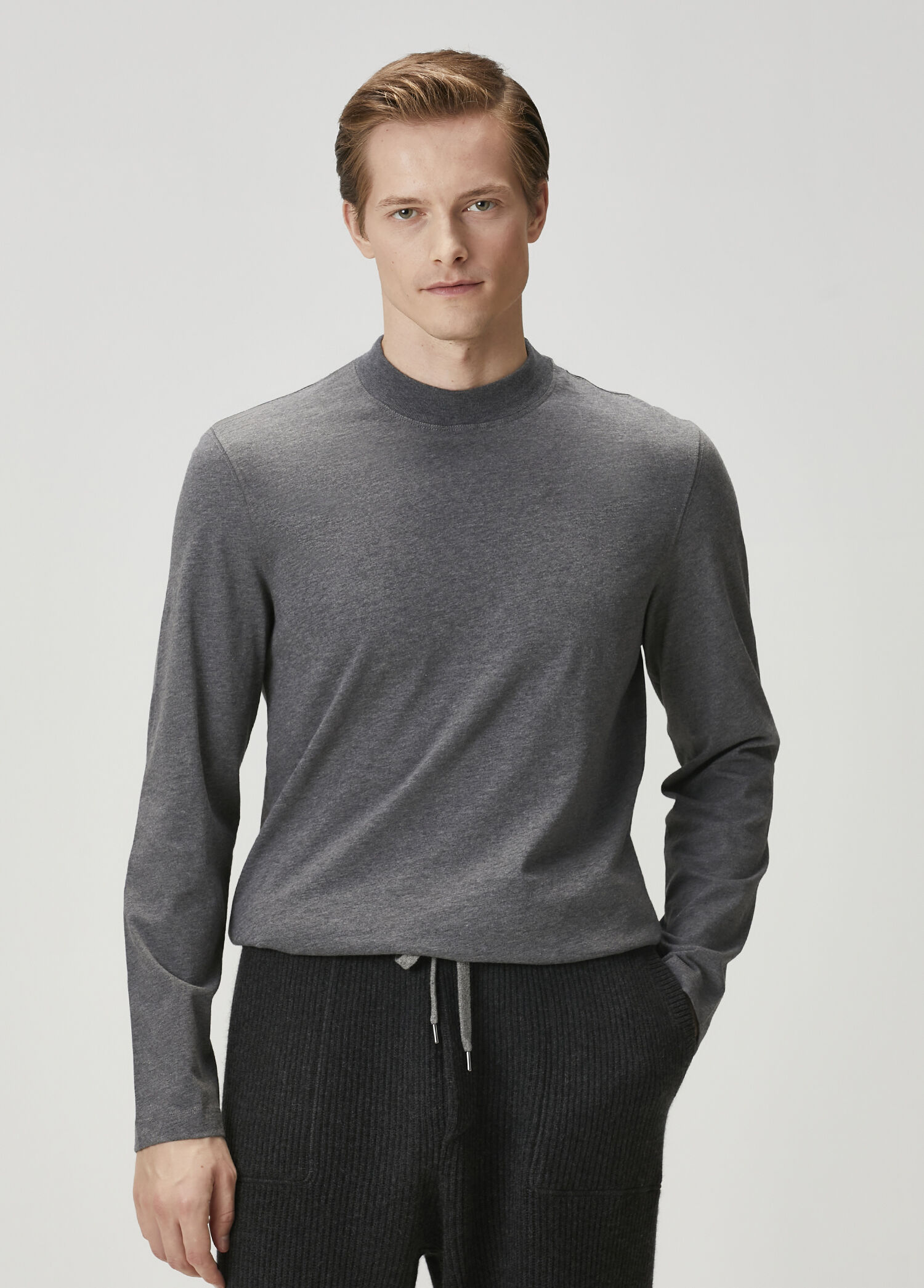 Brunello Cucinelli Gri Erkek Gri Uzun Kollu T-shirt 1765604 | Beymen