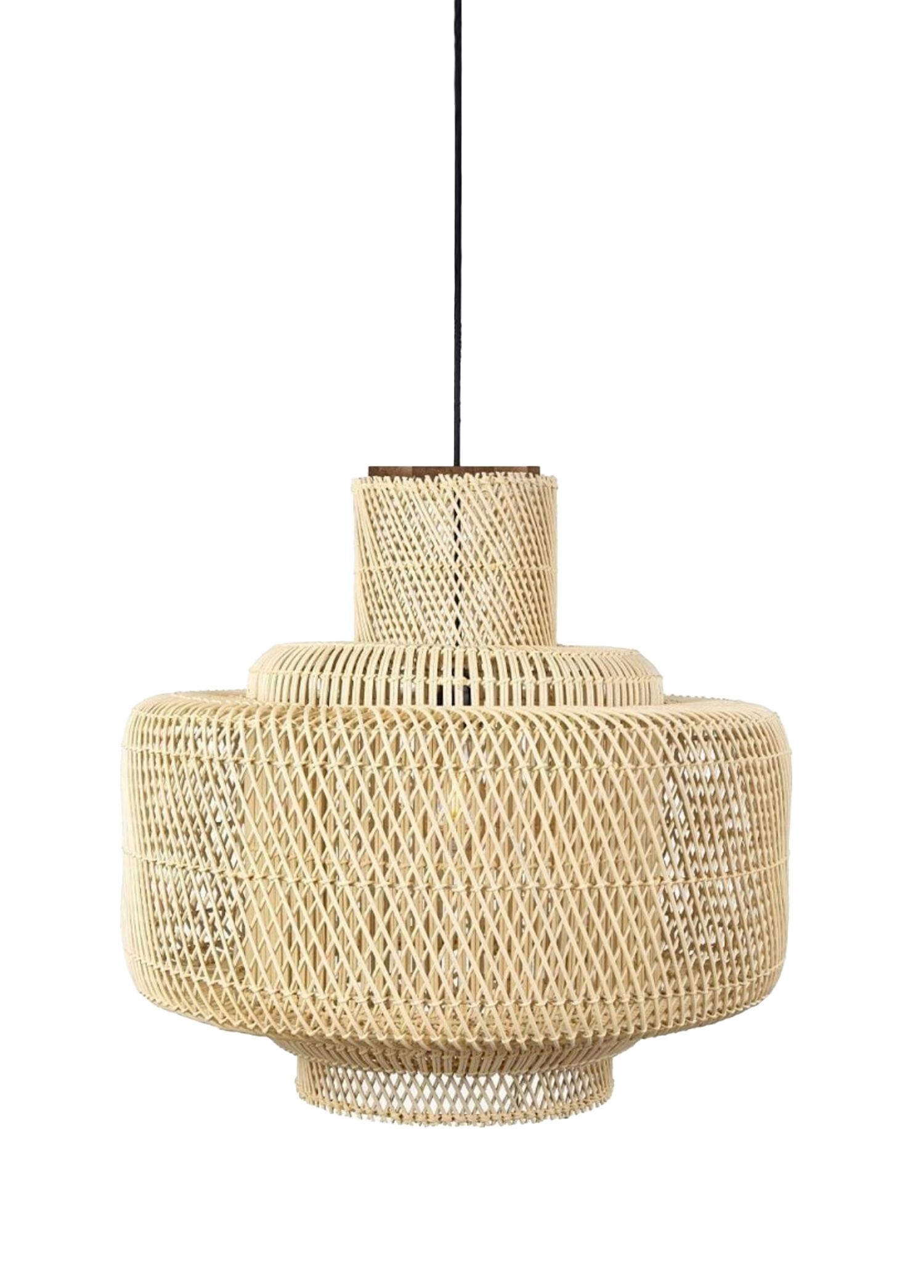 Elements Natural Rattan Sarkıt Avize 60x56 cm