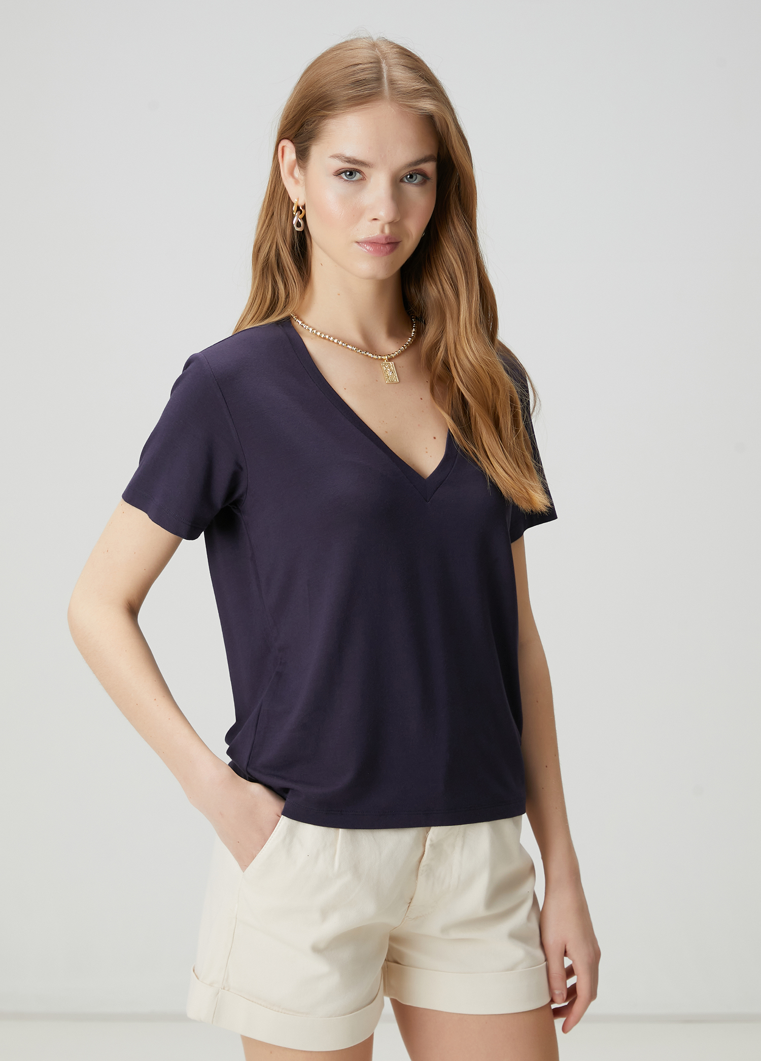 Lacivert Modal T-shirt_2
