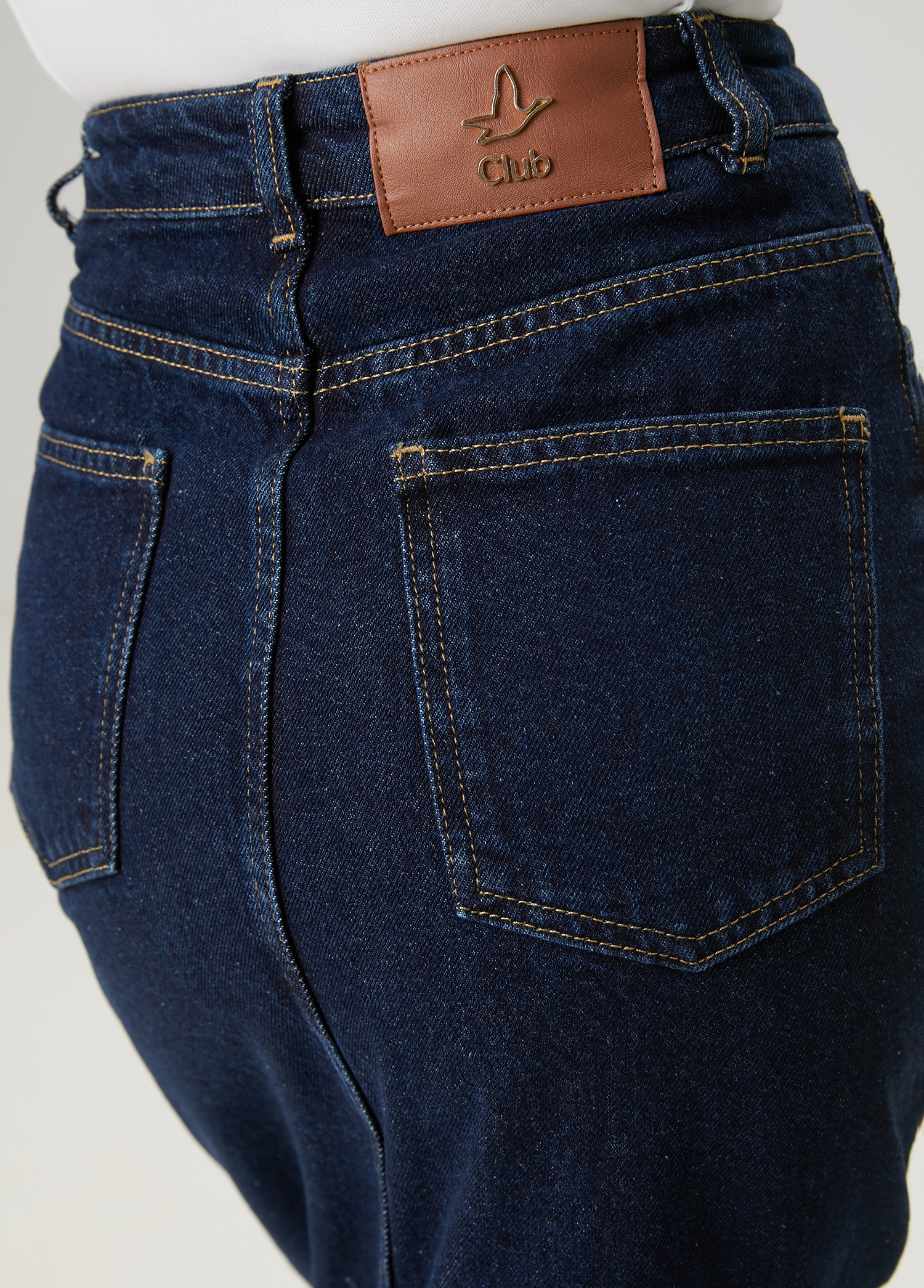Indigo Midi Denim Etek_6