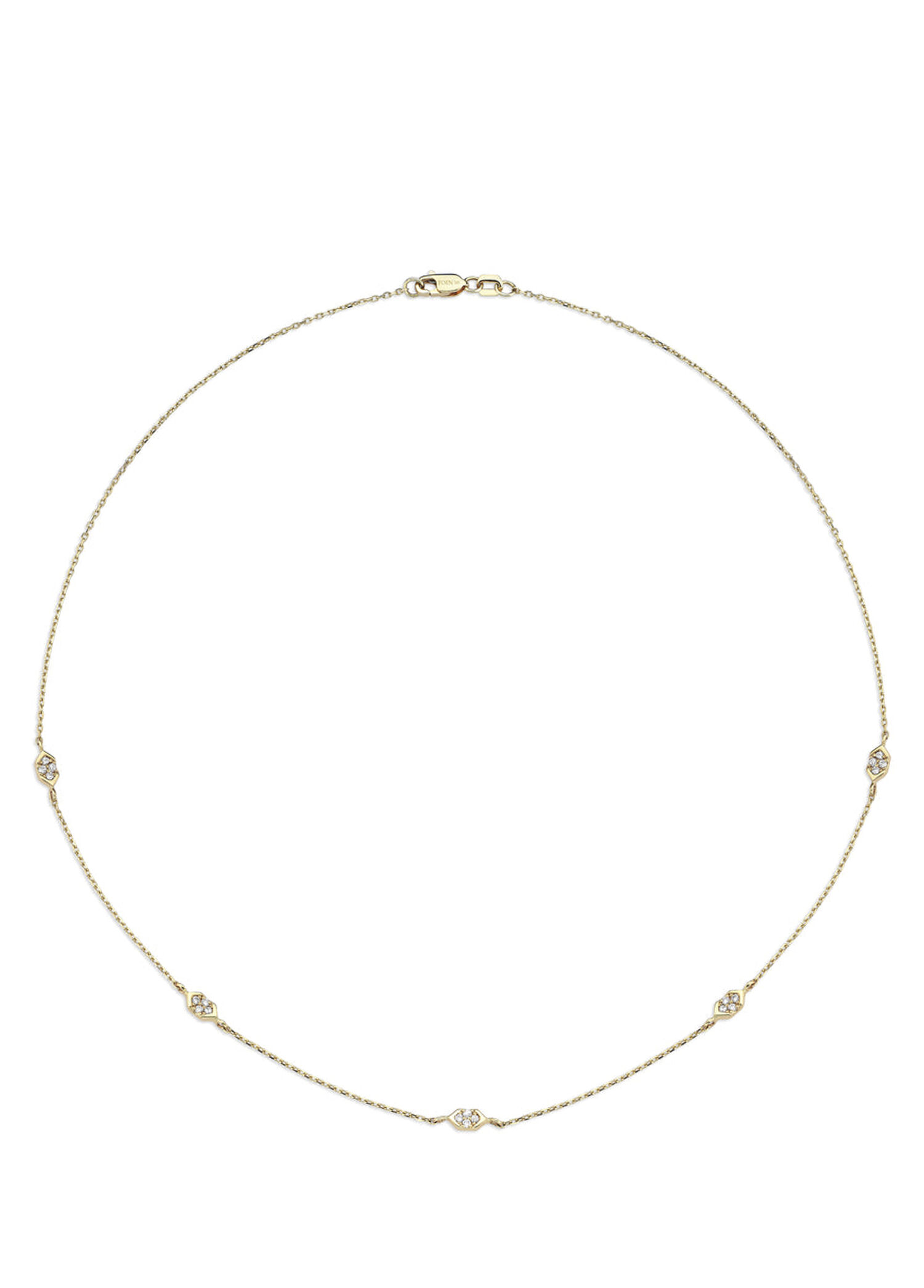 Mahu With Diamond Pırlanta Taşlı 14 Ayar Altın Kadın Choker