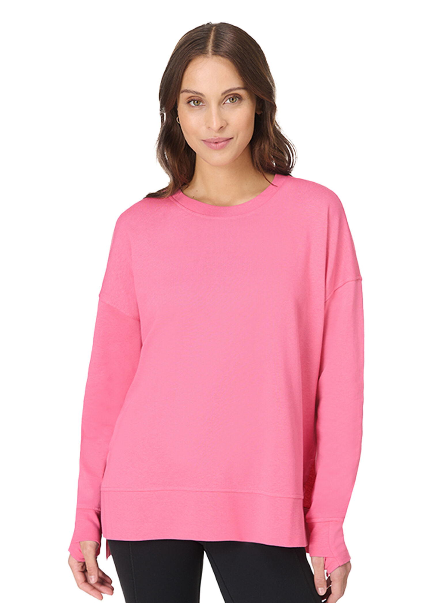 After Class Longline Pembe Uzun Kollu Kadın Sweatshirt