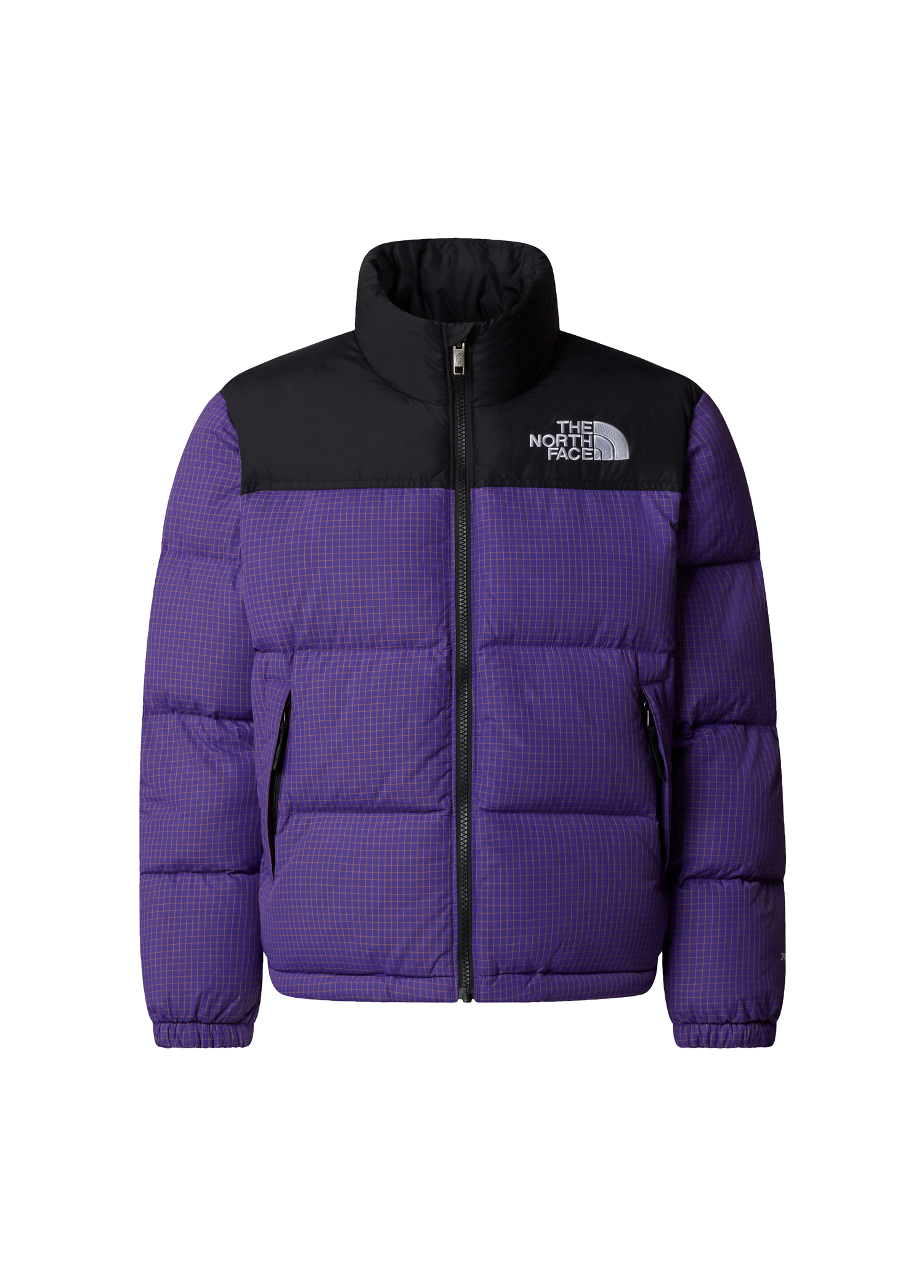 1996 Retro Nuptse Siyah Mor Unisex Çocuk Mont