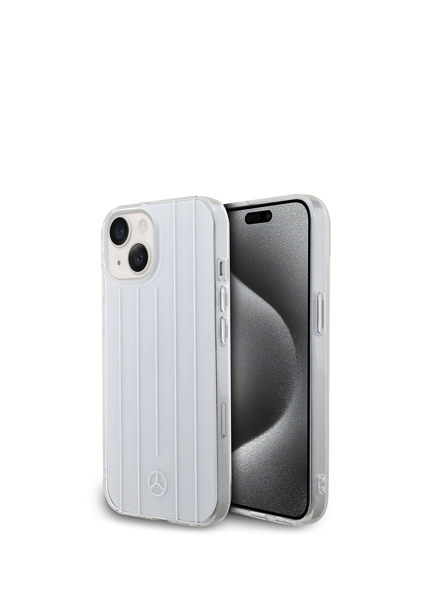 New Urban 3 iPhone 15 Sert PC Paralel Çizgi Desenli Telefon Kılıfı