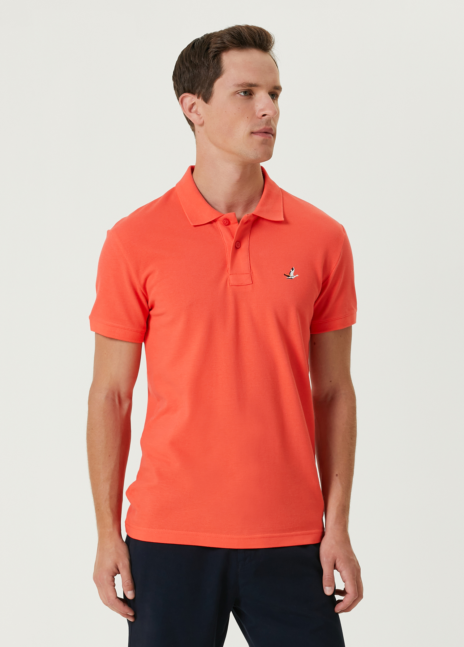 Slim Fit Mercan Polo Yaka T-shirt_1