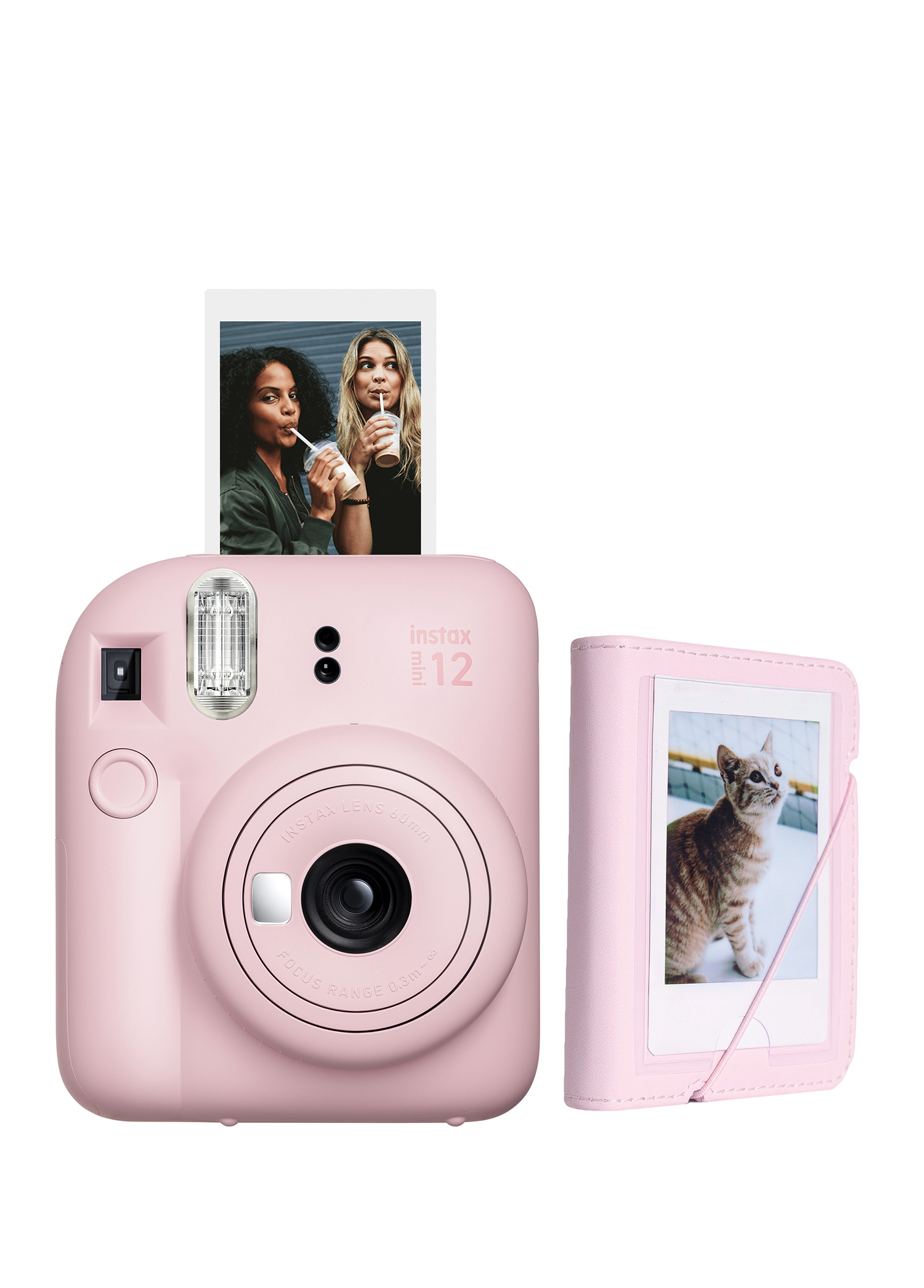 Instax Mini 12 Pembe Fotoğraf Makinesi + 28'li Mini Albüm Seti