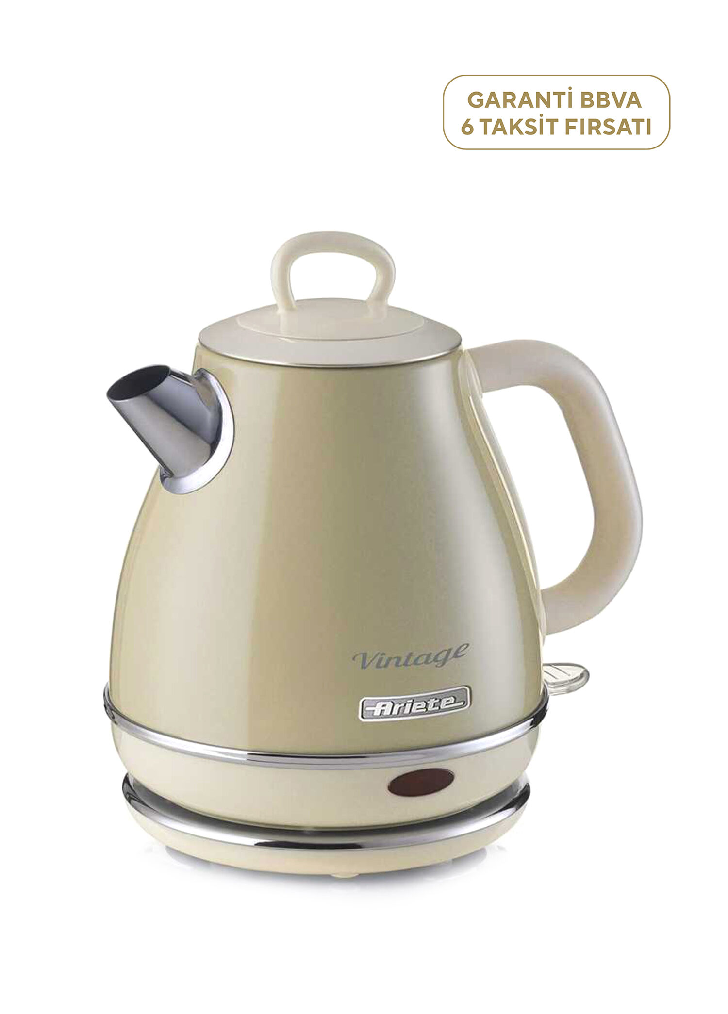Vintage Bej Su Isıtıcı Kettle 1 Lt