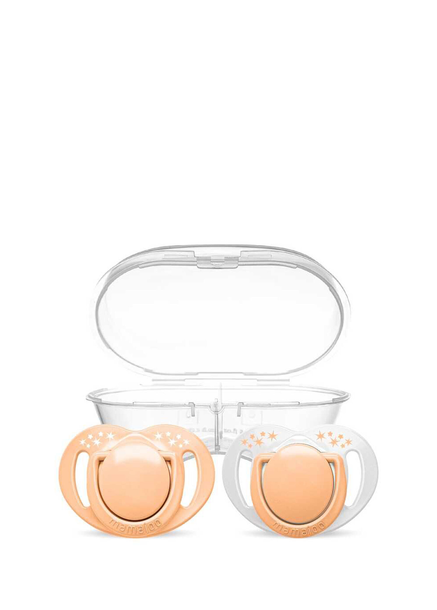 Powder Blush Turuncu Saklama ve Sterilizasyon Kutulu 12+ Ay Silikon 2'li Ortodontik Emzik