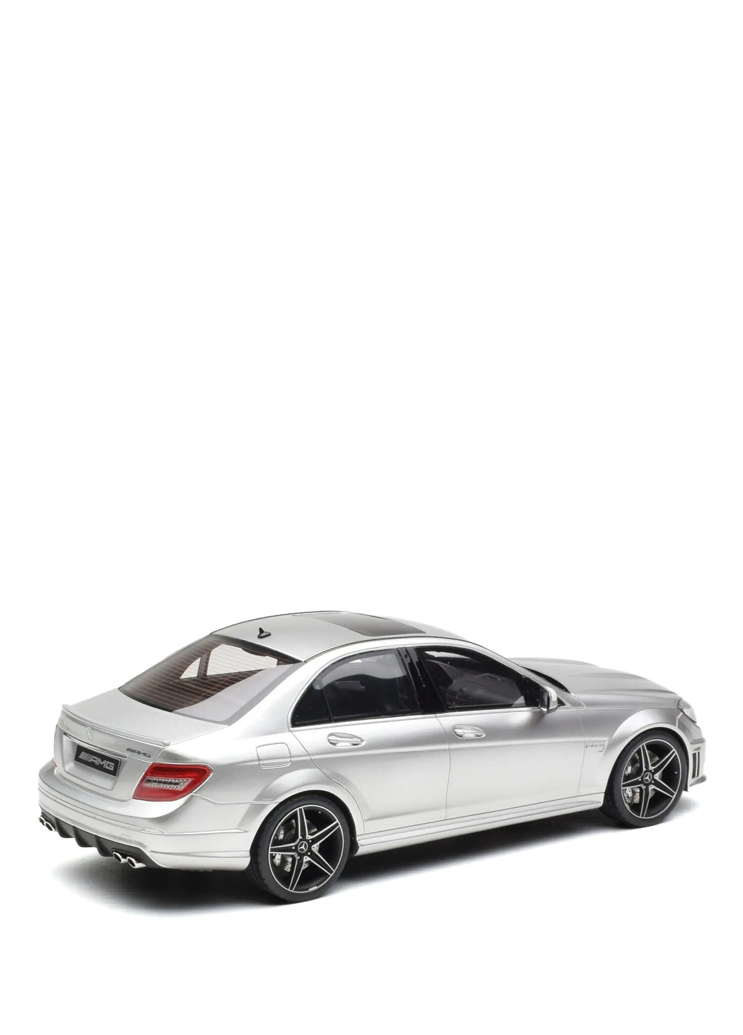 GT Spirit - 1:18 2007 Mercedes Benz C63 AMG Silver Model Araba - Gümüş