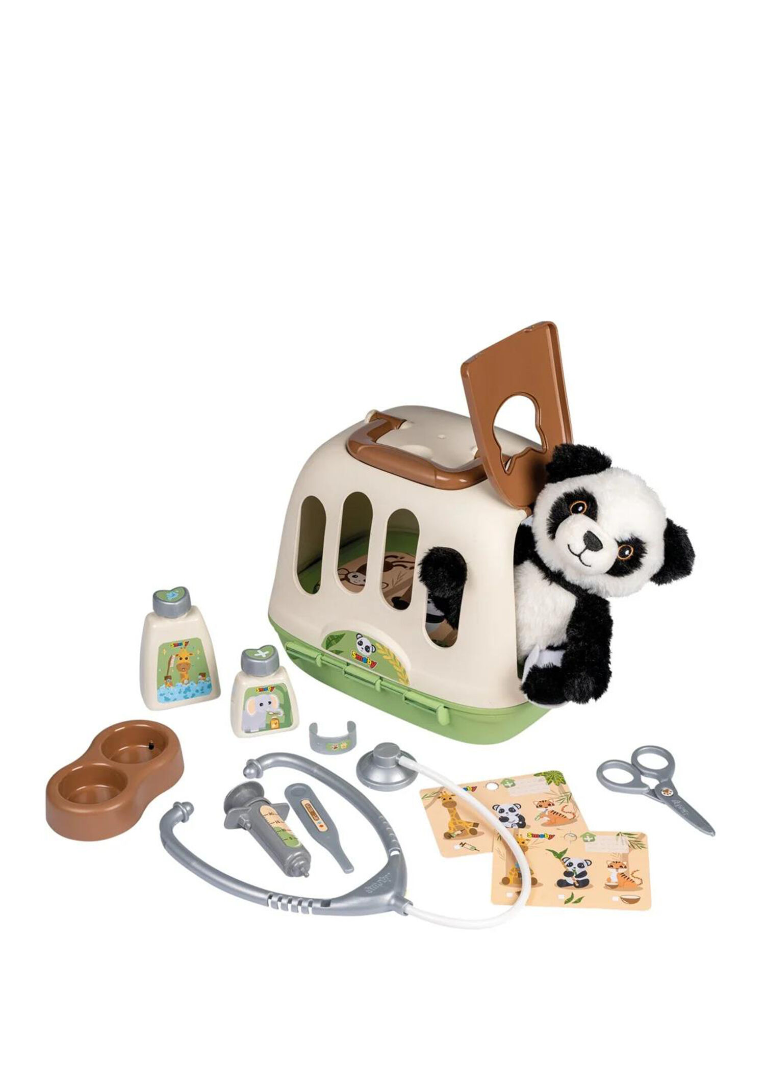 Aksesuarlı Veteriner Çantası ve Panda Oyun Seti