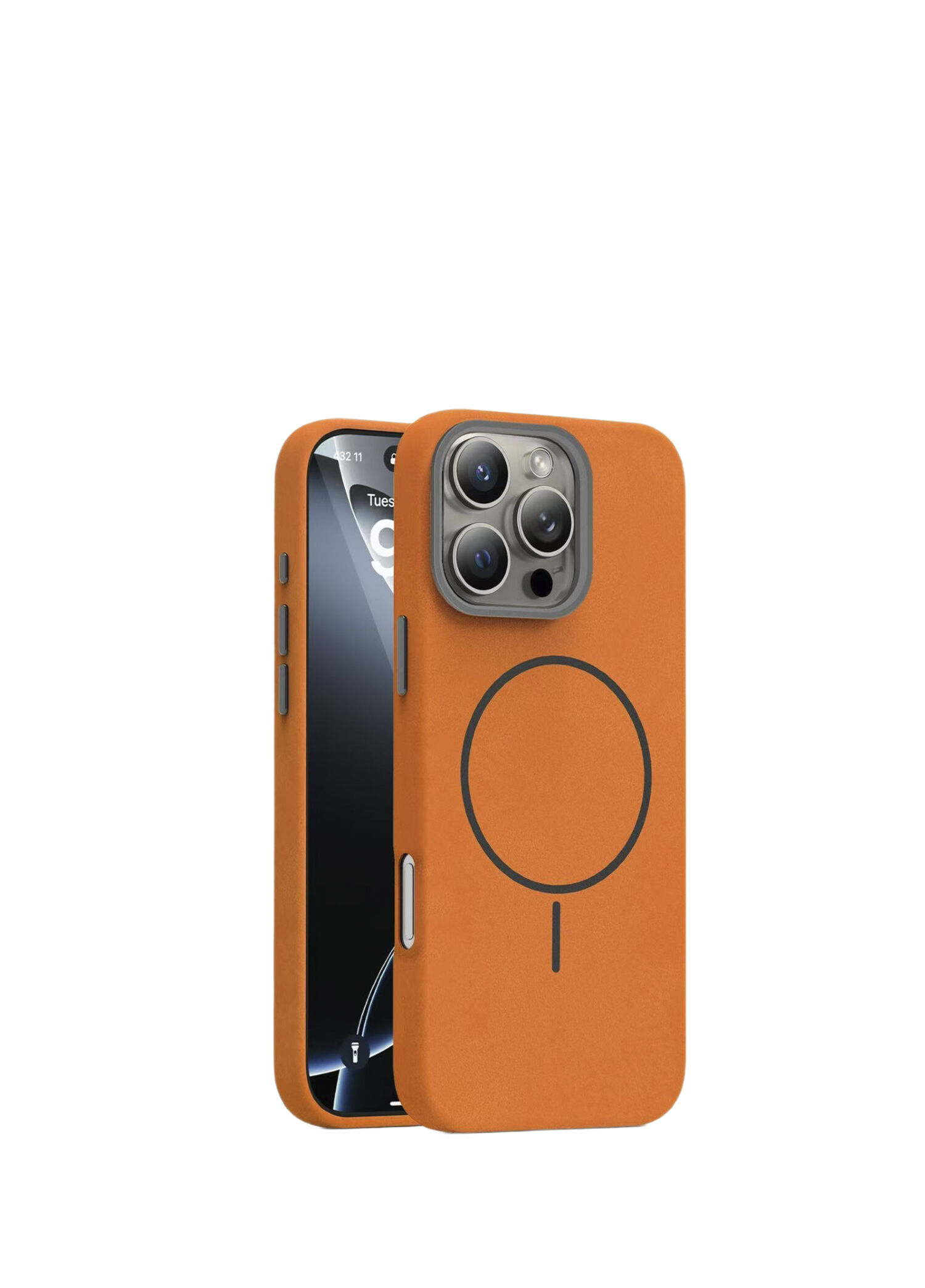 Soft Aura iPhone 16 Pro Magsafe Uyumlu Turuncu Telefon Kılıfı