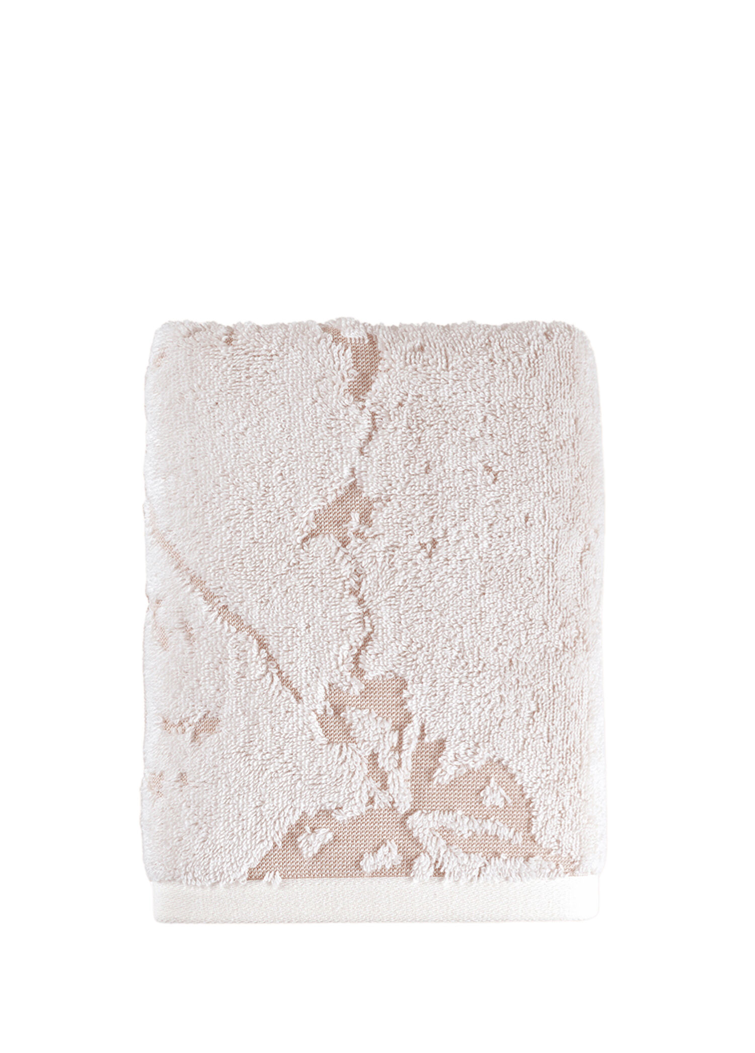 Marble Krem Jakarlı %100 Pamuk El Havlusu 50 x 90 cm