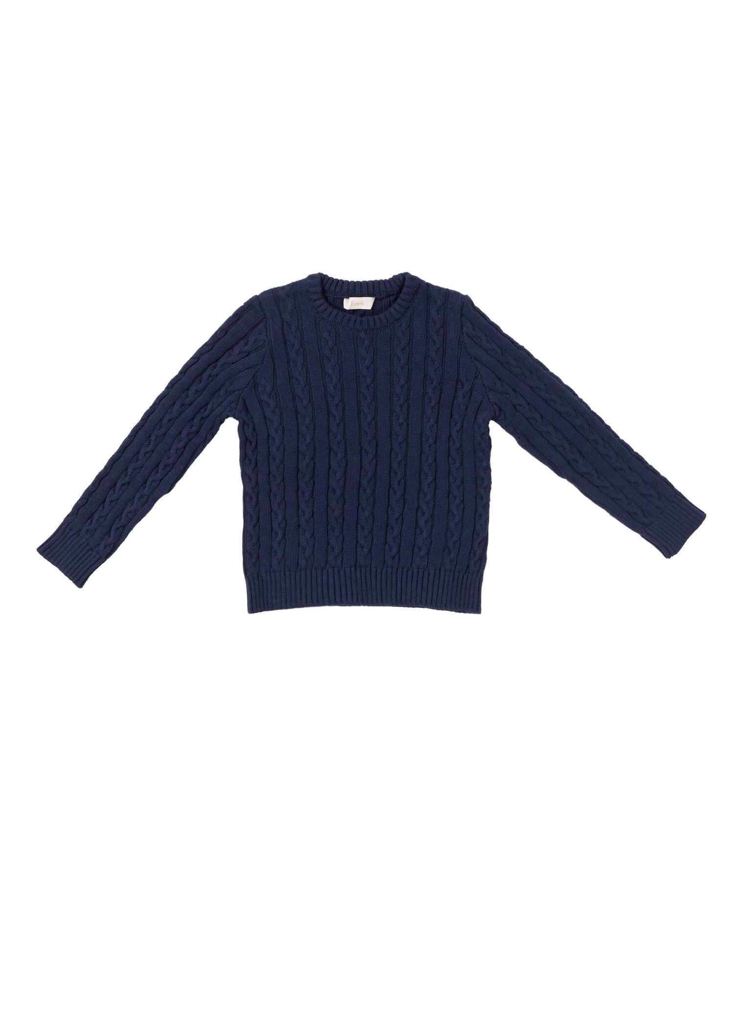 Wooly Lacivert Saç Örgülü Triko Unisex Çocuk Kazak