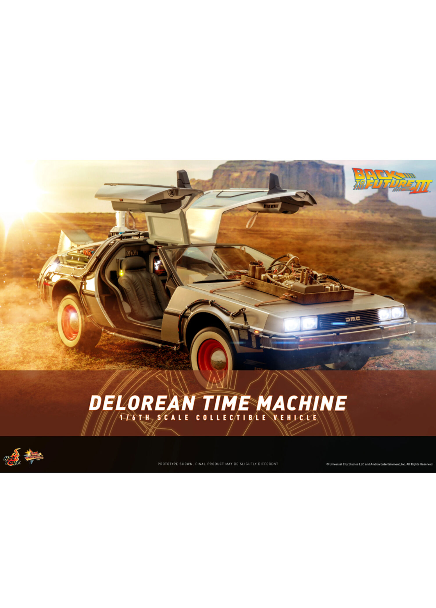 Hot Toys - Back To Future DeLorean Time Machine Figür - Çok Renkli