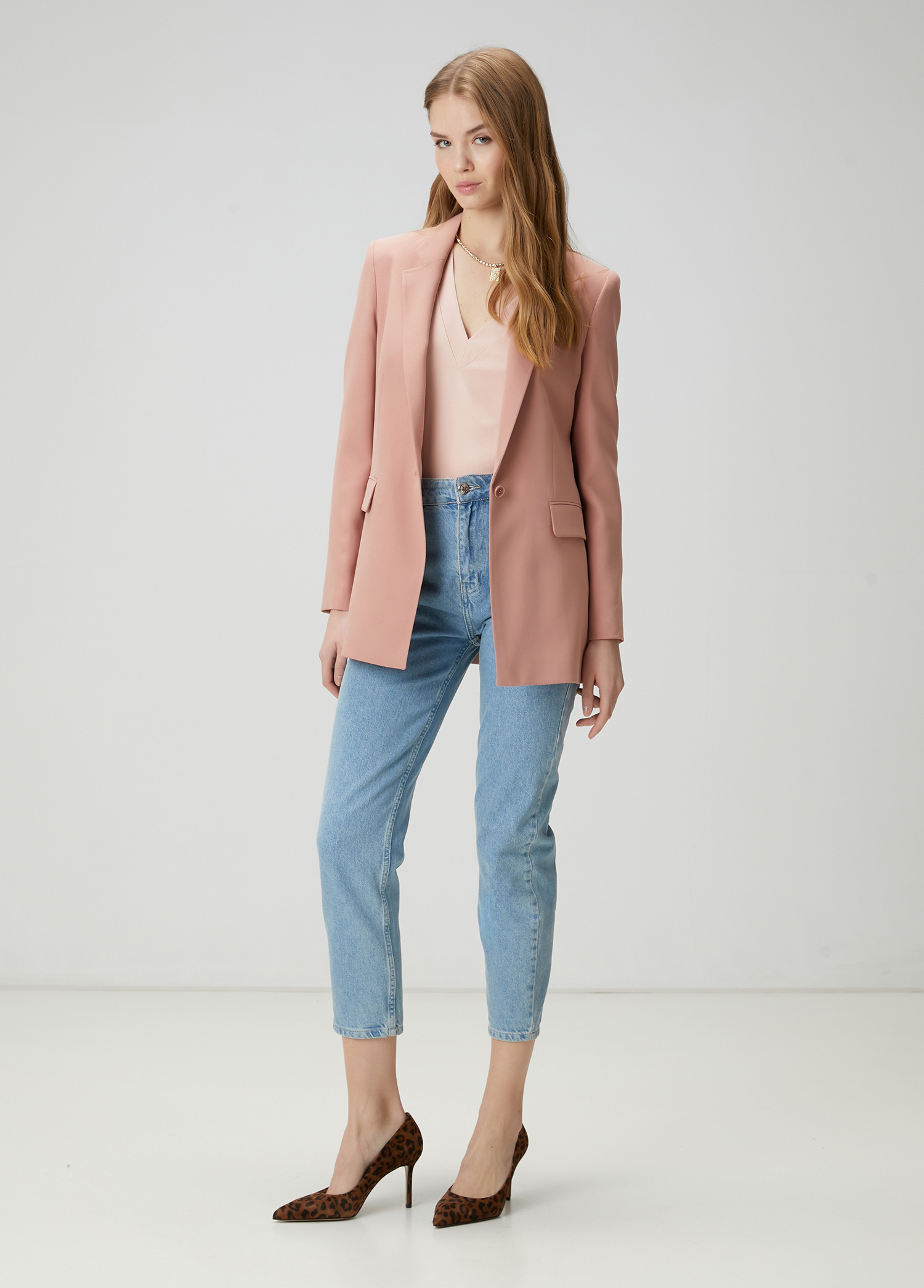 Gül Kurusu Krep Blazer_2