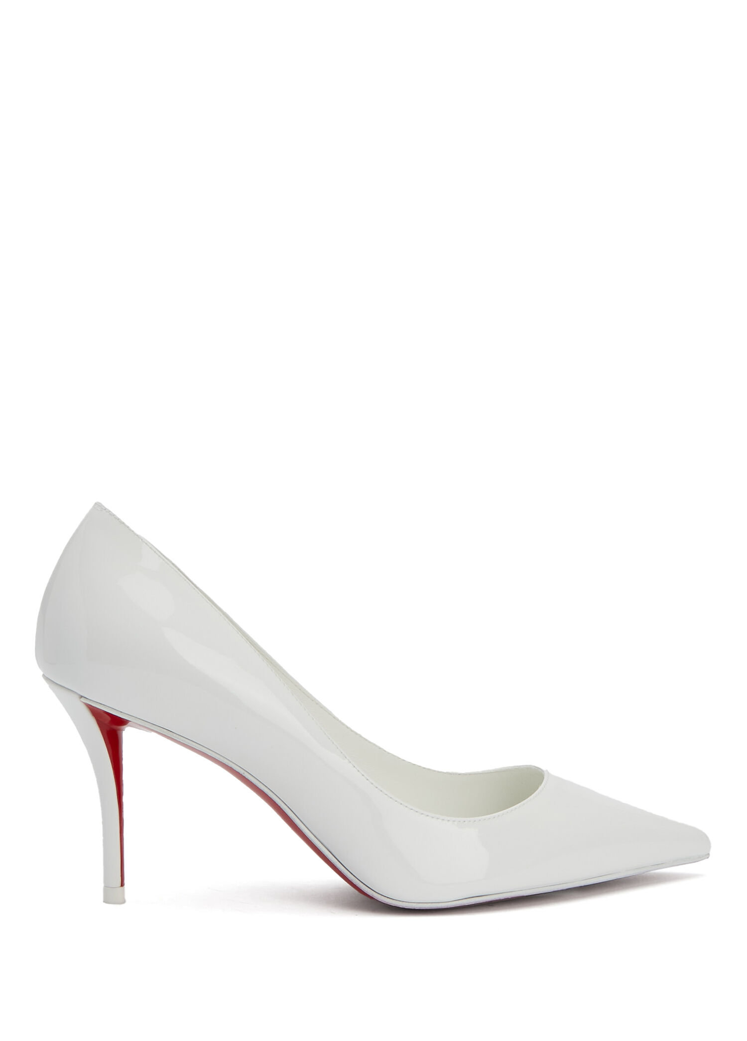 Miss White Leather Stiletto