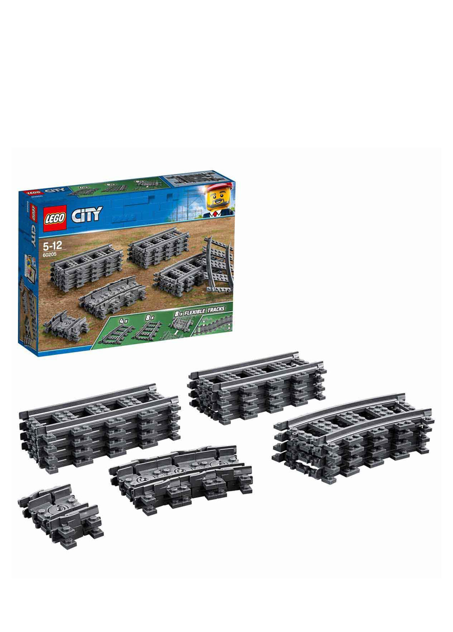 City Raylar 20 Parça 5+ Yaş Yapı Oyuncağı 60205