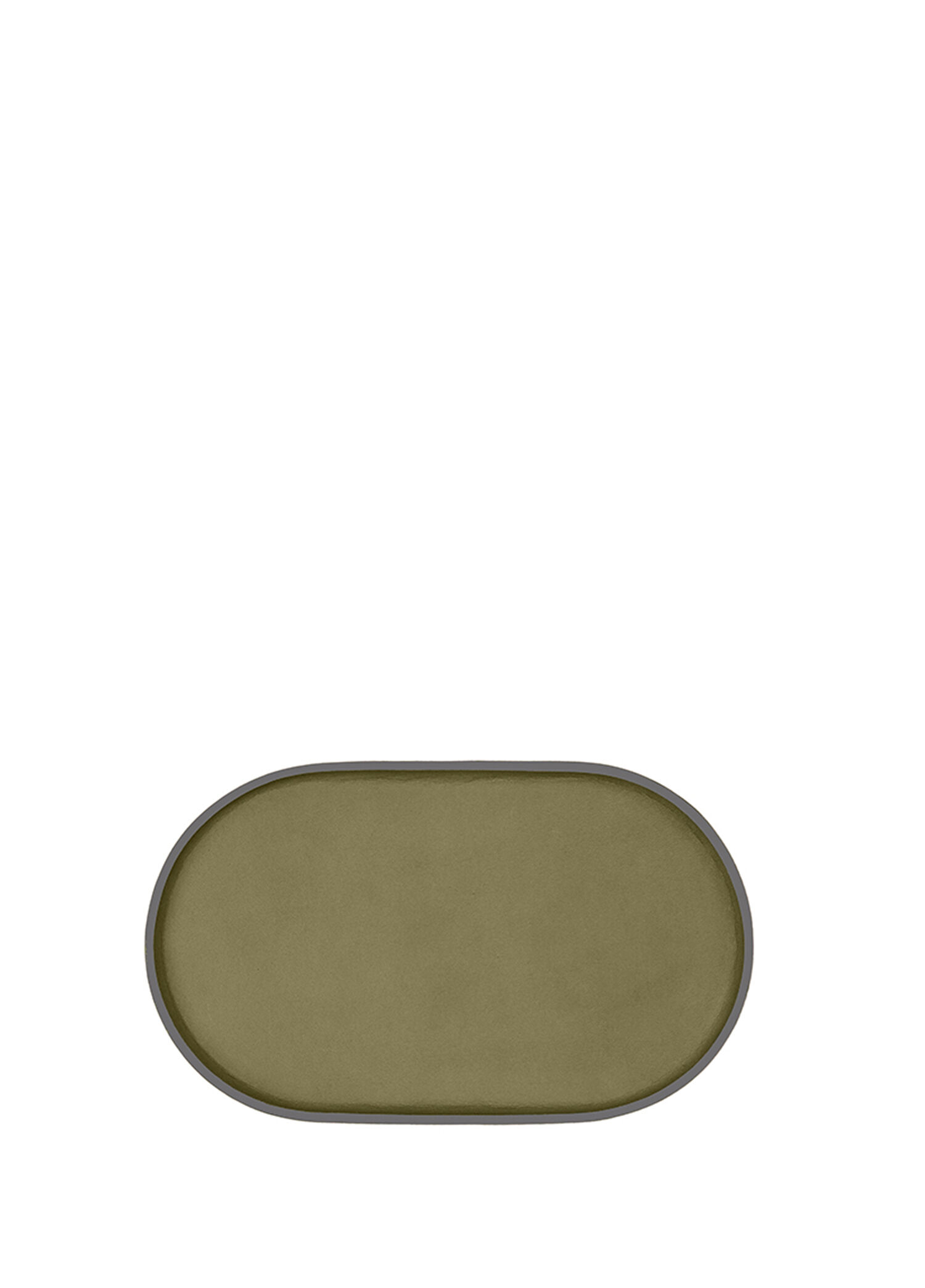 Plato Yeşil Deri Oval No.03  Düzenleyici Tepsi