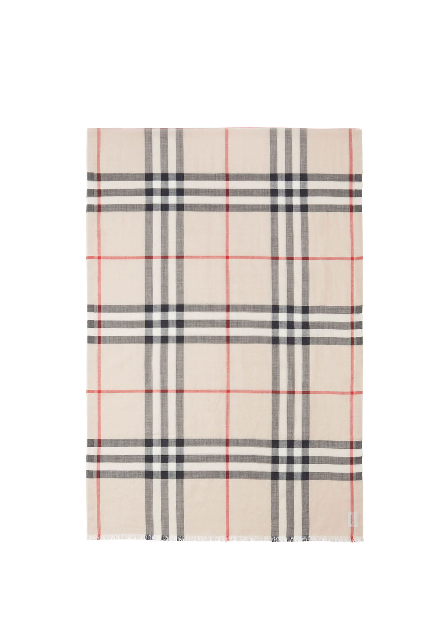 Gauze Wool Silk Krem Kadın Atkı