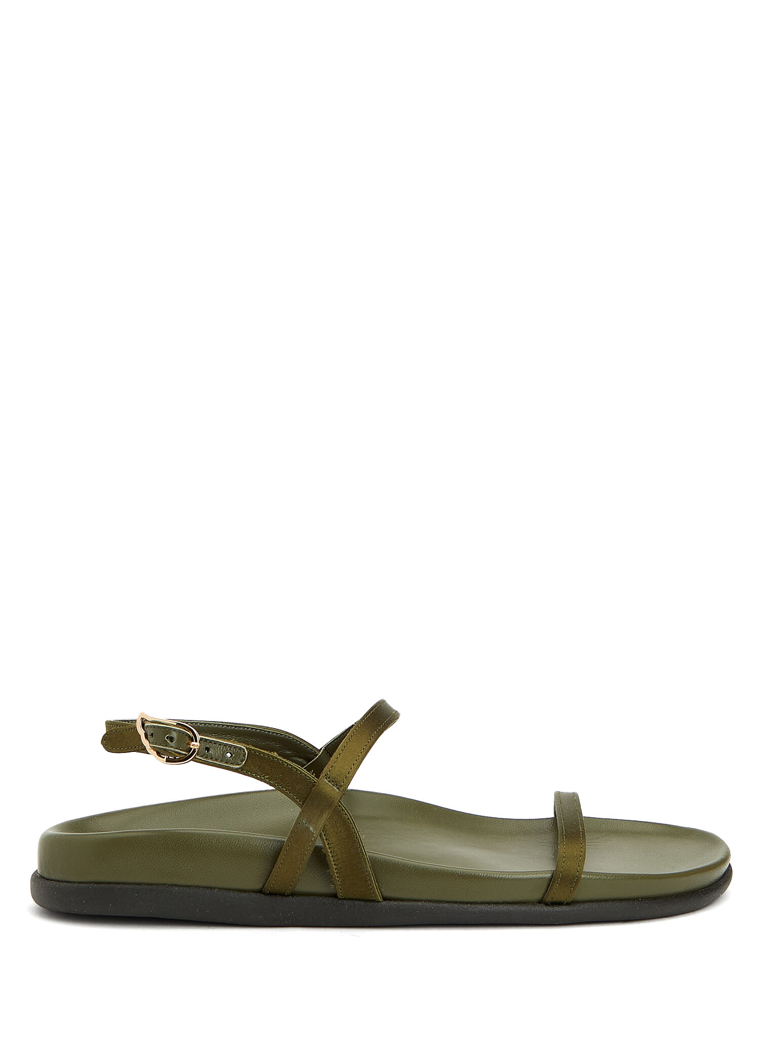 Evriali Footbed Khaki Women's Leather Sandals