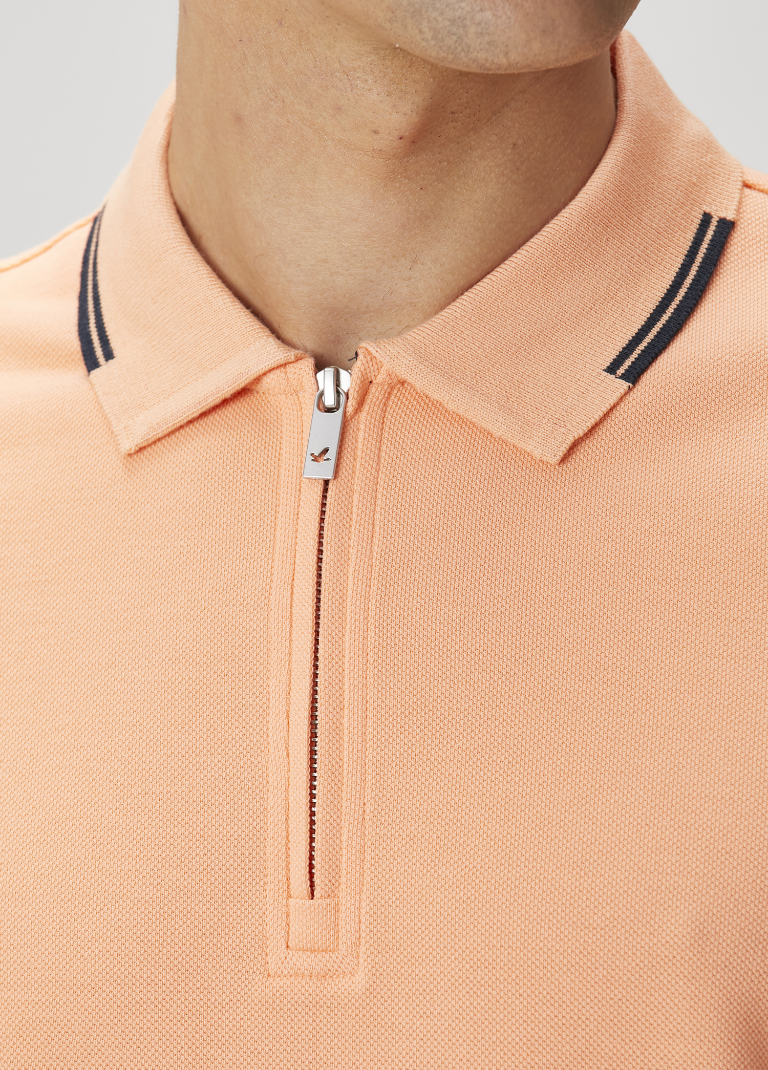 Kayısı Polo Yaka Logo Baskılı T-shirt_6