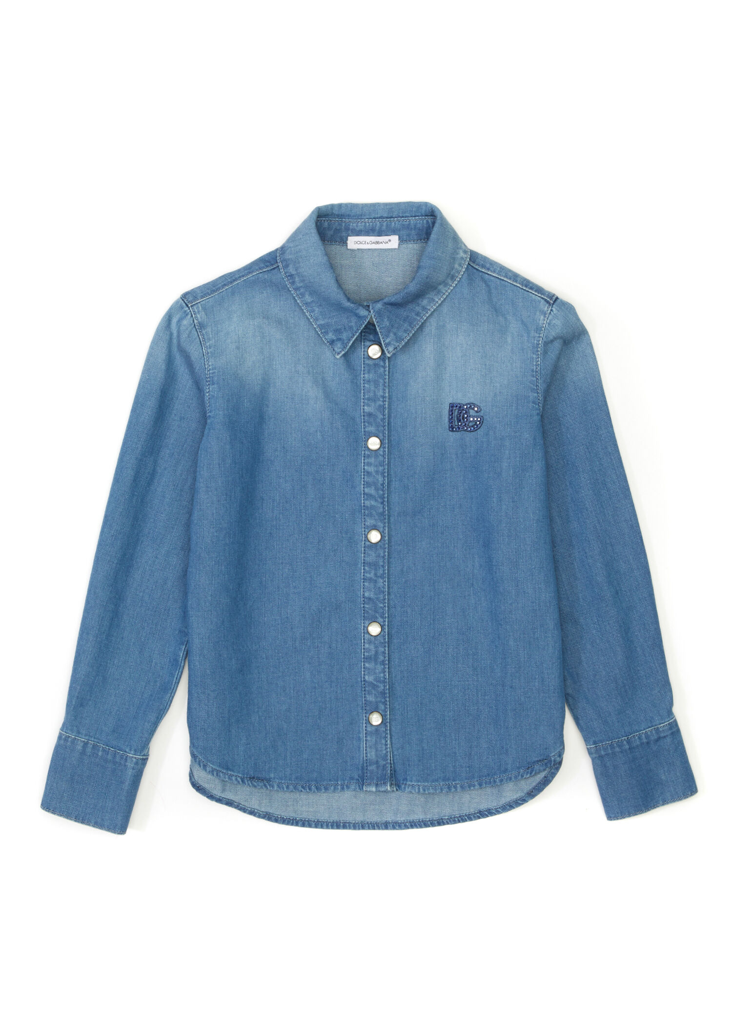 Mavi Kız Çocuk Denim Gömlek