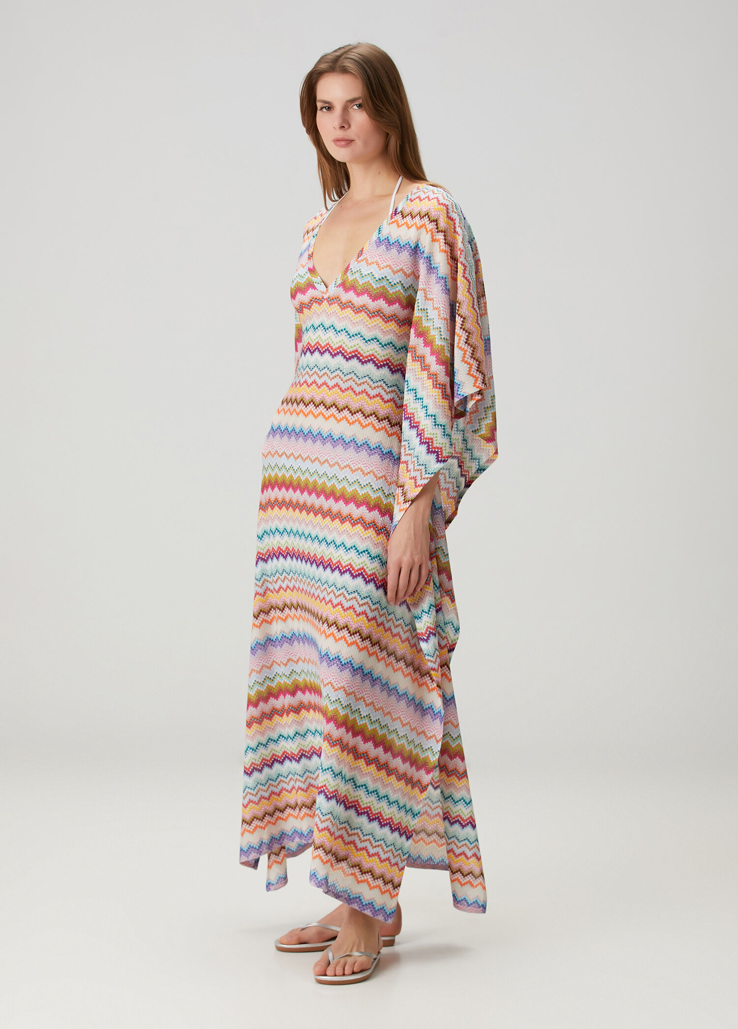 Zikzak Desenli Kaftan