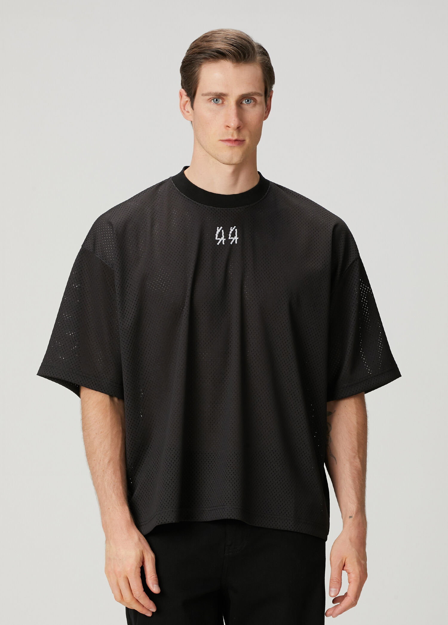Siyah Logo Baskılı T-shirt