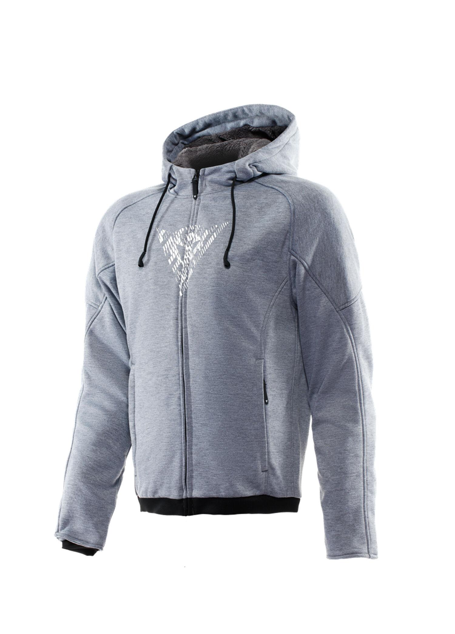 Dainese - Bovisa Safety Kapüşonlu Tam Fermuarlı Grey Melange Black Erkek Motosiklet Montu - Çok Renkli