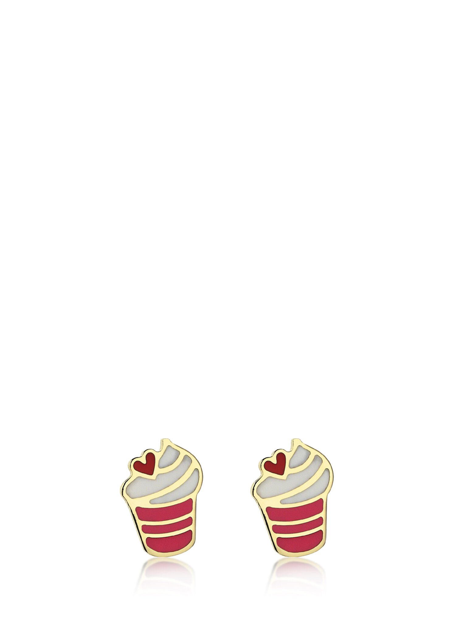 Milk Shake 14 Ayar Altın Kız Çocuk Küpe