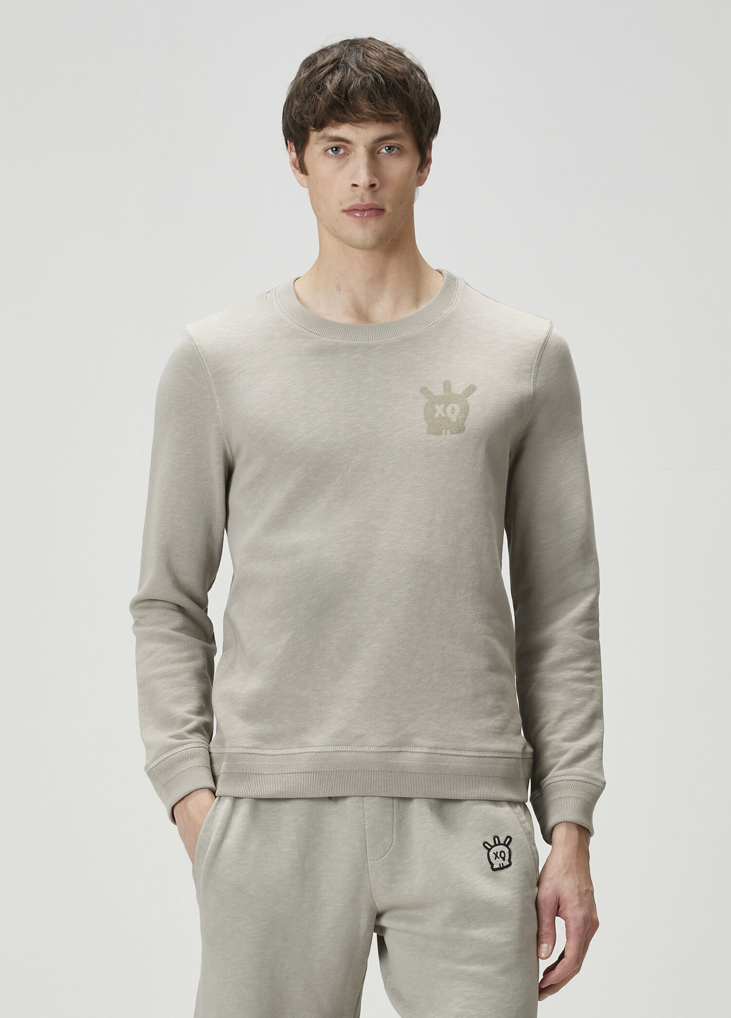 Stony Gri Logo Detaylı Sweatshirt