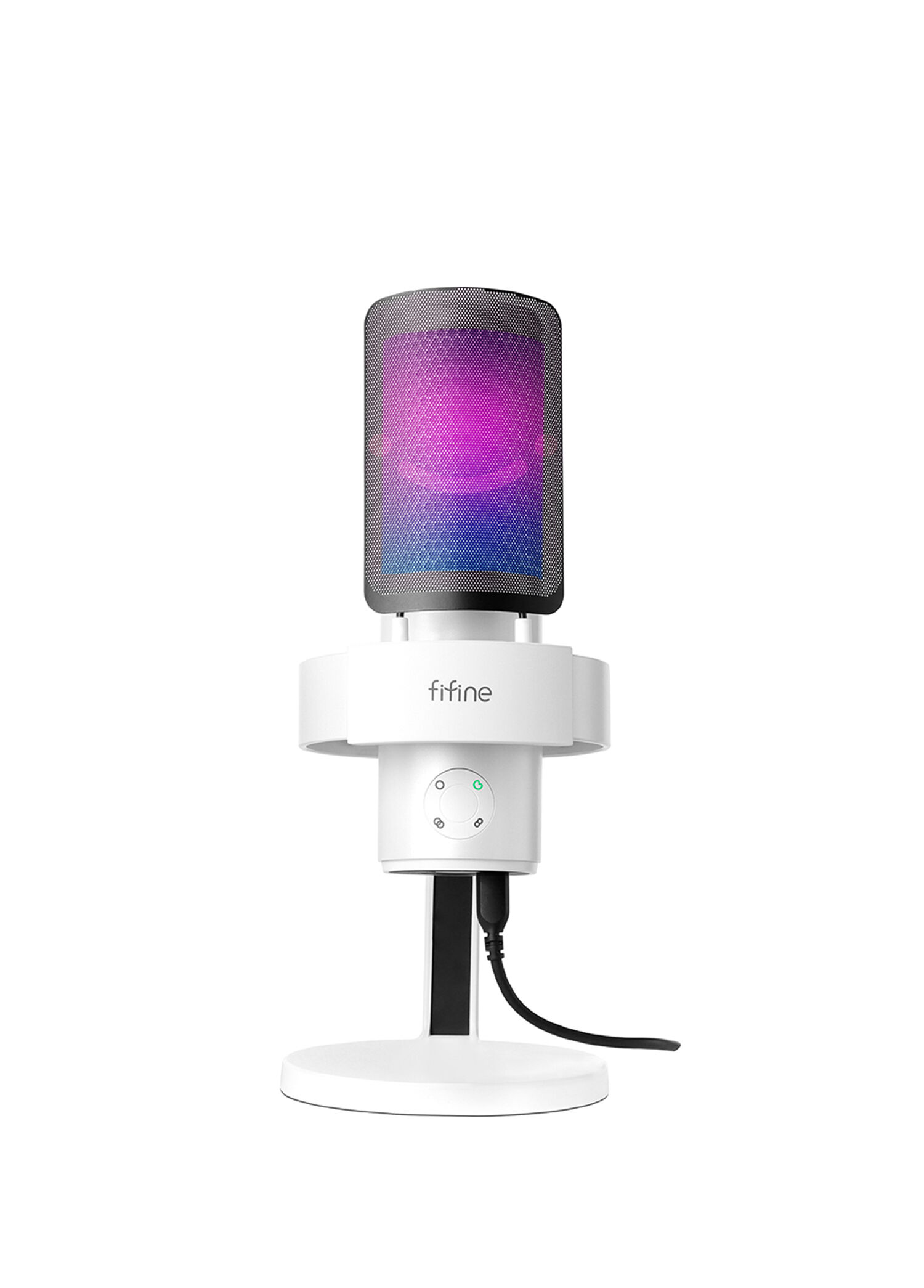 Ampligame A9 USB RGB Beyaz Oyuncu Bilgisayar Mikrofonu