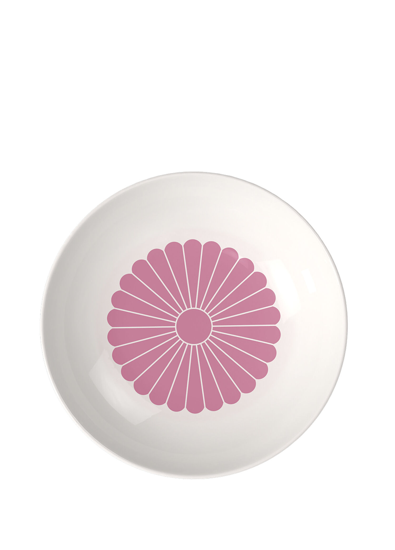 Fleur Cassis Pembe Porselen Çukur Tabak 24 cm
