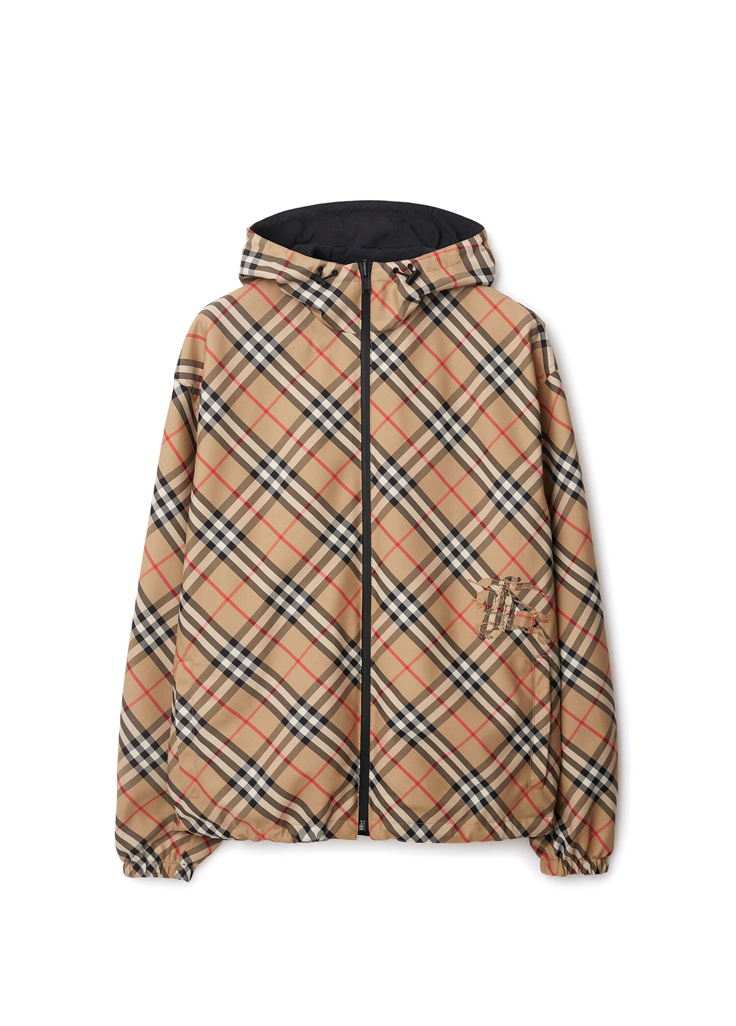 Burberry Bej Erkek Reversible Check Bej Çift Taraflı Erkek Ceket