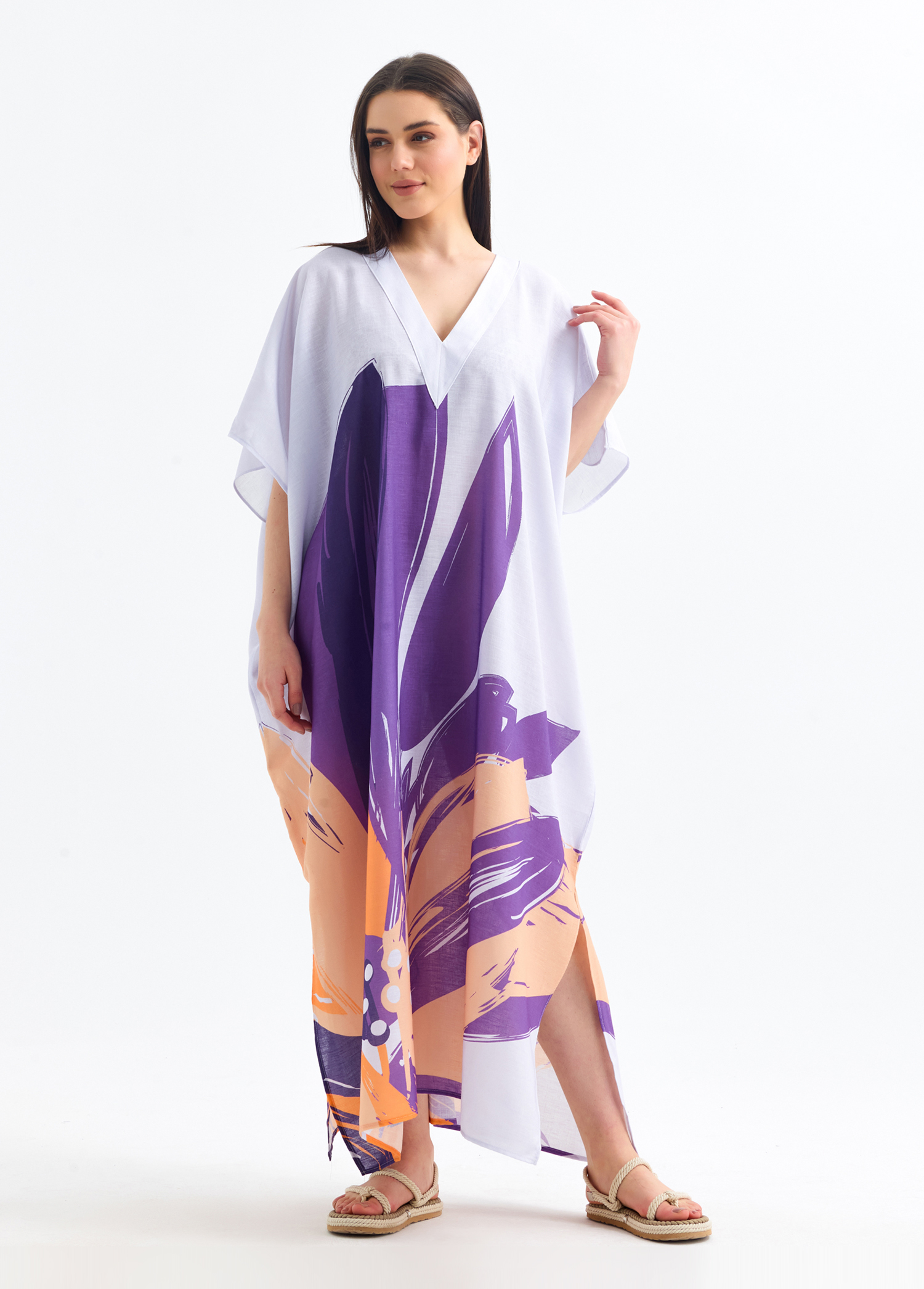 Bonnie Desenli Kadın Kaftan