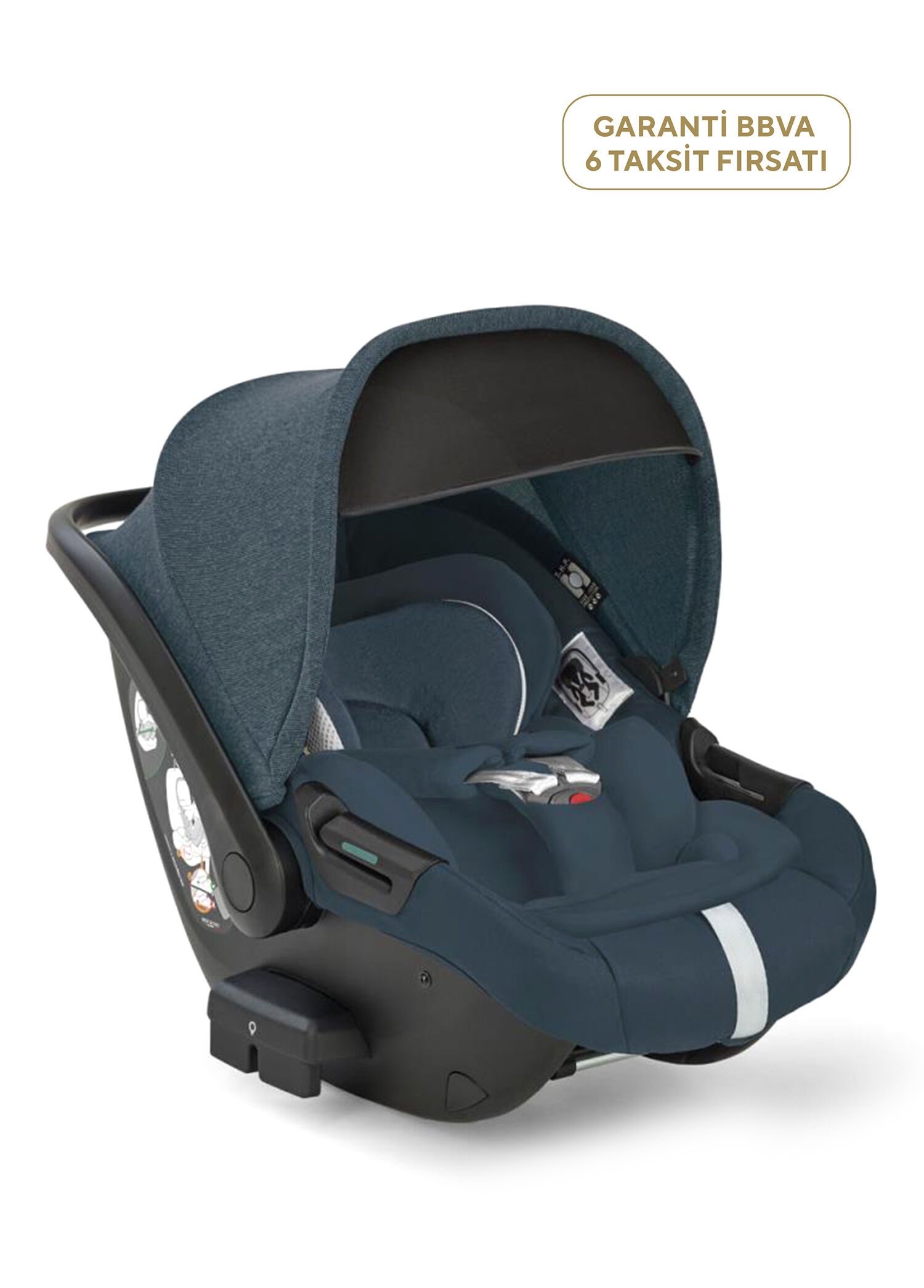 Darwin Infant Recline i-Size Gr 0+ Yatırılabilen 0-13 kg Hudson Blue Bebek Ana Kucağı ve Oto Koltuğu