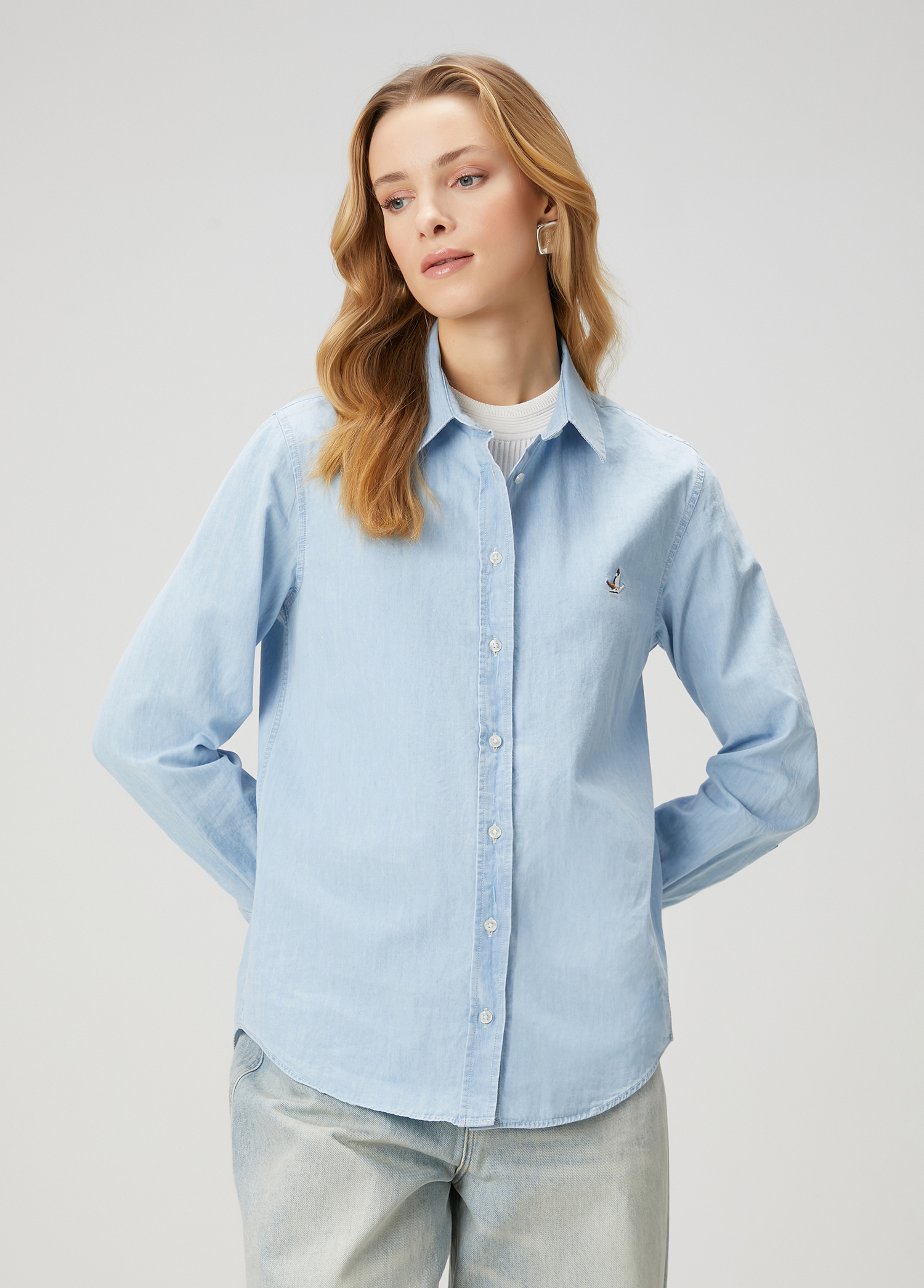 Mavi Basic Denim Gömlek_4