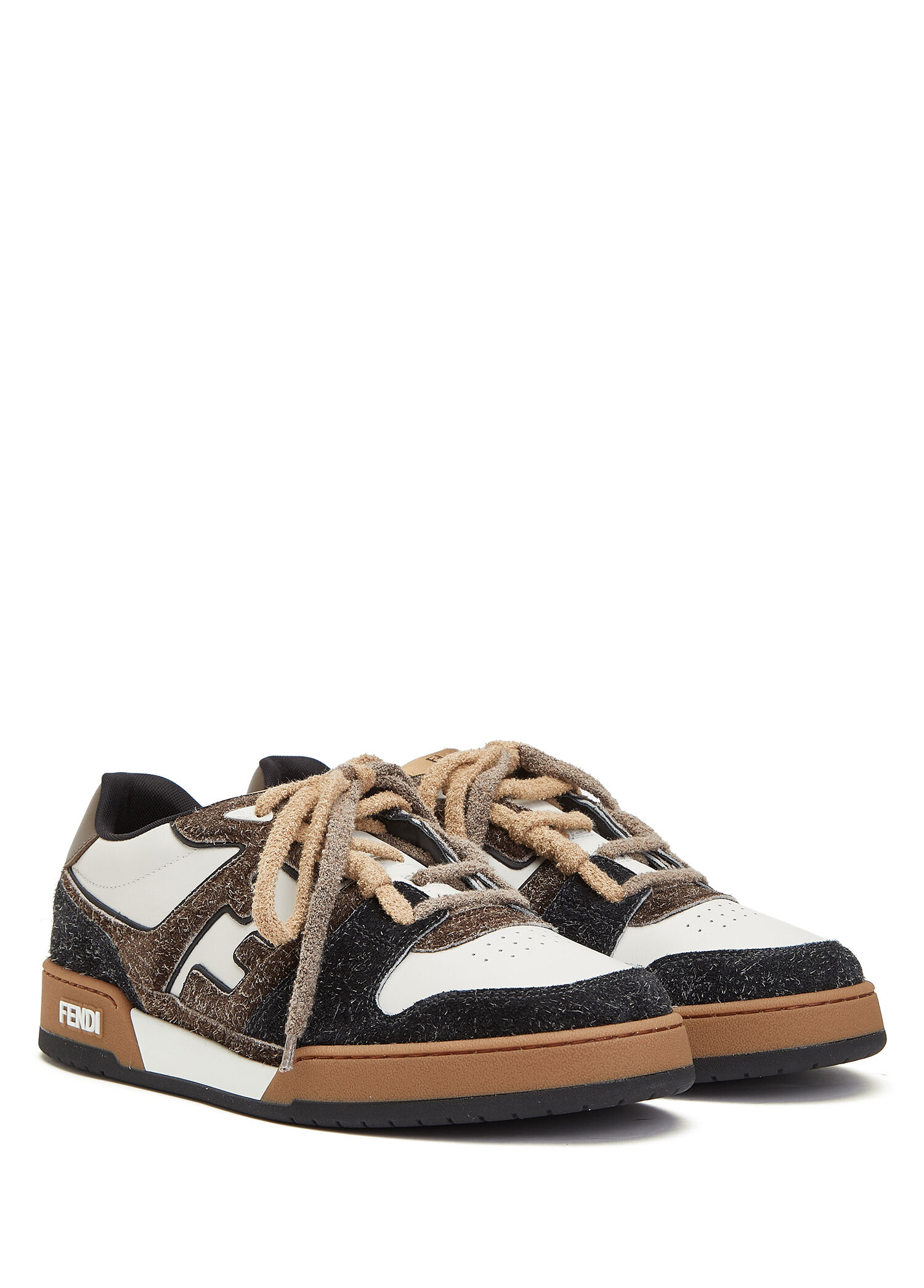 Fendi Kahverengi Erkek Match Kahverengi Erkek Deri Sneaker 1951635