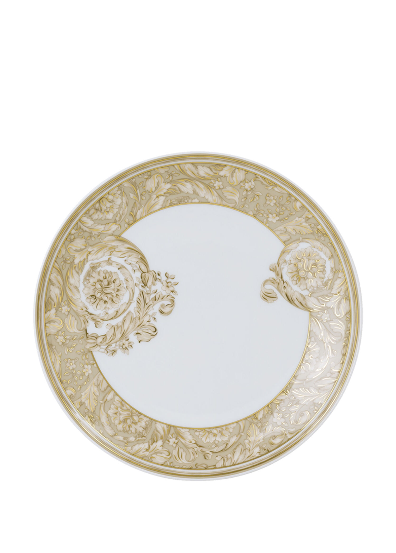 Barocco Bej Porselen Pasta Tabağı 21 cm