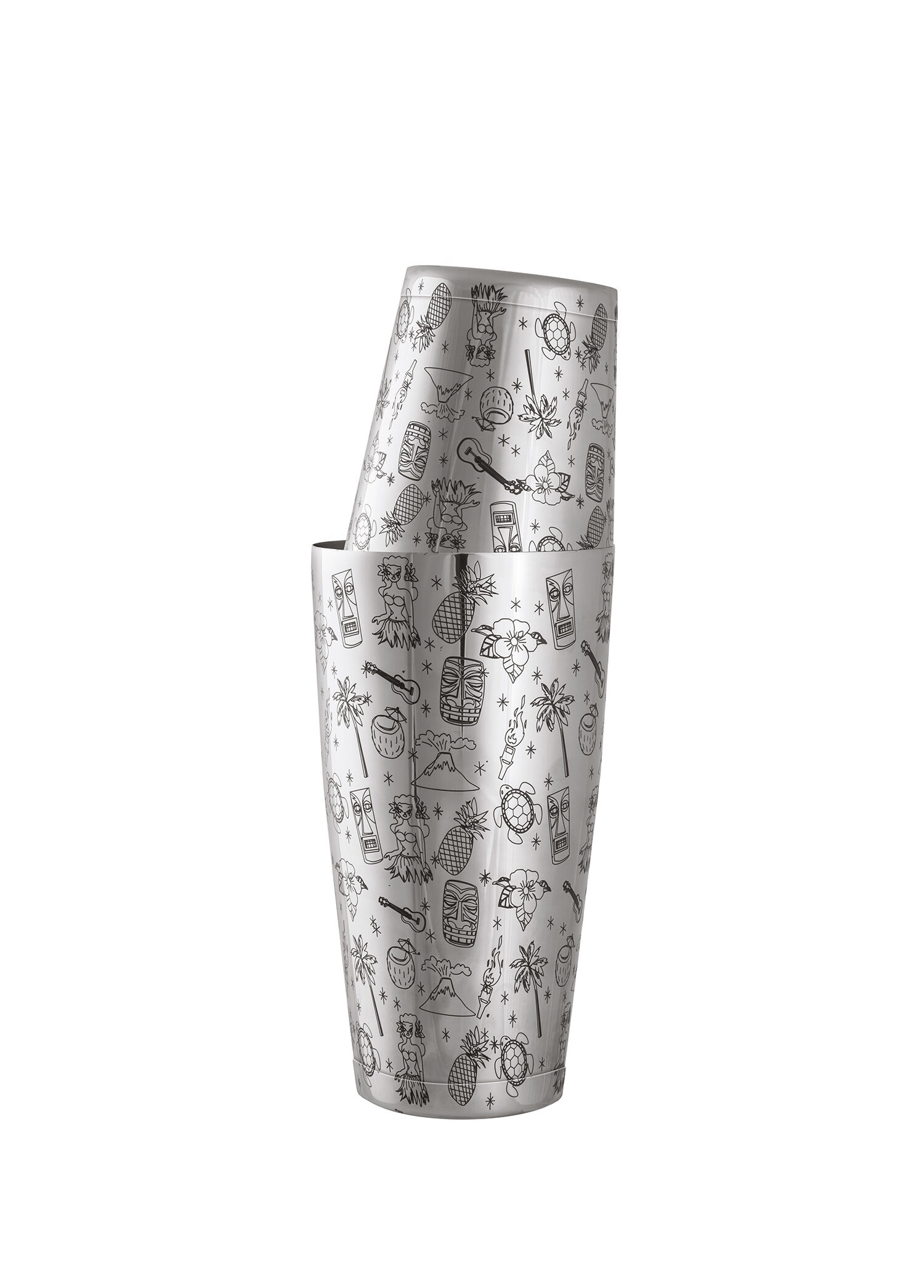Tiki Tin-on-Tin Çelik Kokteyl Shaker